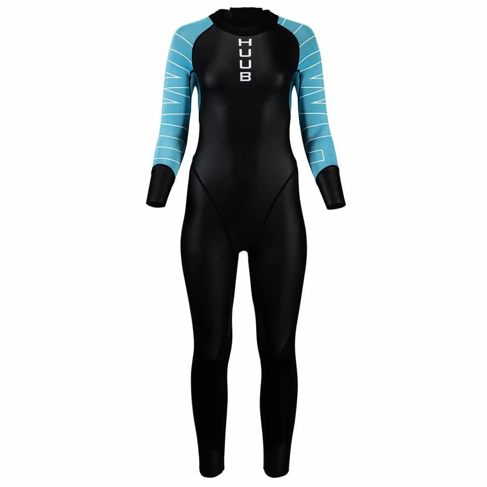 Huub Traje de Neopreno para Mujer, Negro, Azul Cielo, Manga Larga, Protección UV