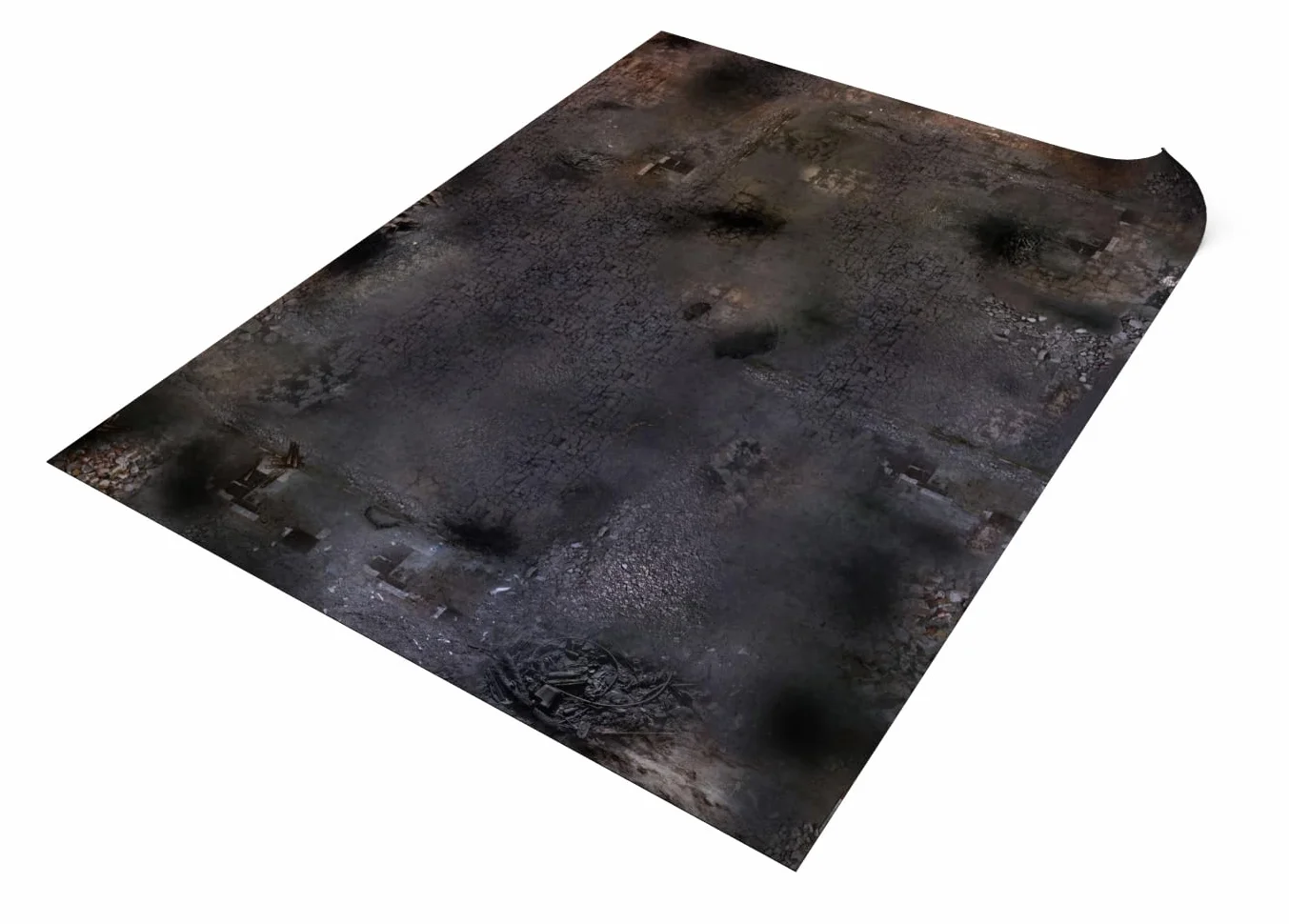 Alfombrilla para Wargaming Compatible con Warhammer 40K - 112 x 152 cm - Ciudad destruida