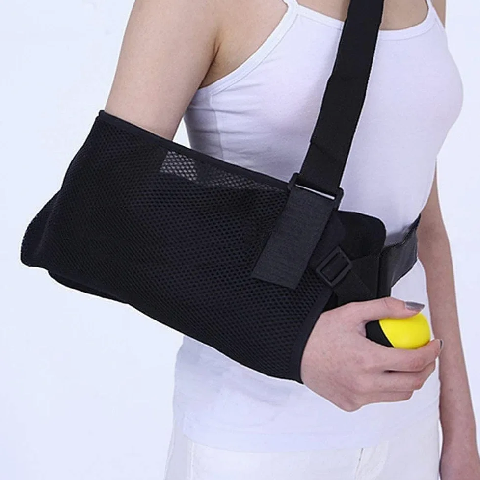 Cabestrillo para Brazo, Abducción De Hombro Transpirable Ajustable con Almohada Cabestrillo para Brazo con Almohadillas para Reposabrazos Soporte para Brazo para Subluxación
