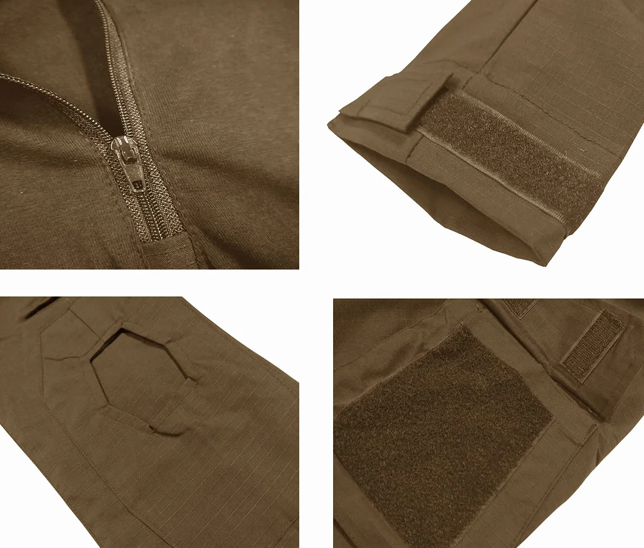 Camisa táctica para Hombre Slim Fit Manga Larga Camuflaje Flecktarn Airsoft Paintball