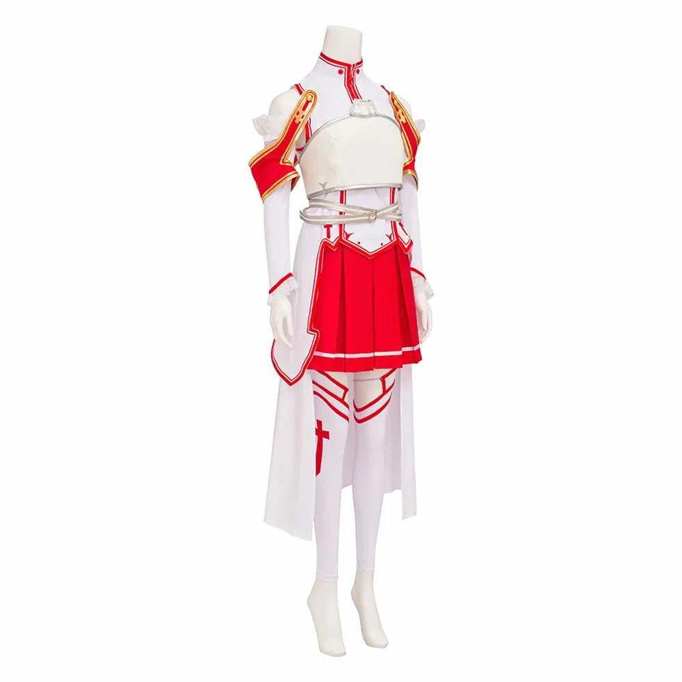 Zhongkaihua Yuuki Asuna - Disfraz de cosplay de uniforme de batalla, disfraz de anime para niña, conjunto completo de disfraz de Halloween, carnaval, fiesta