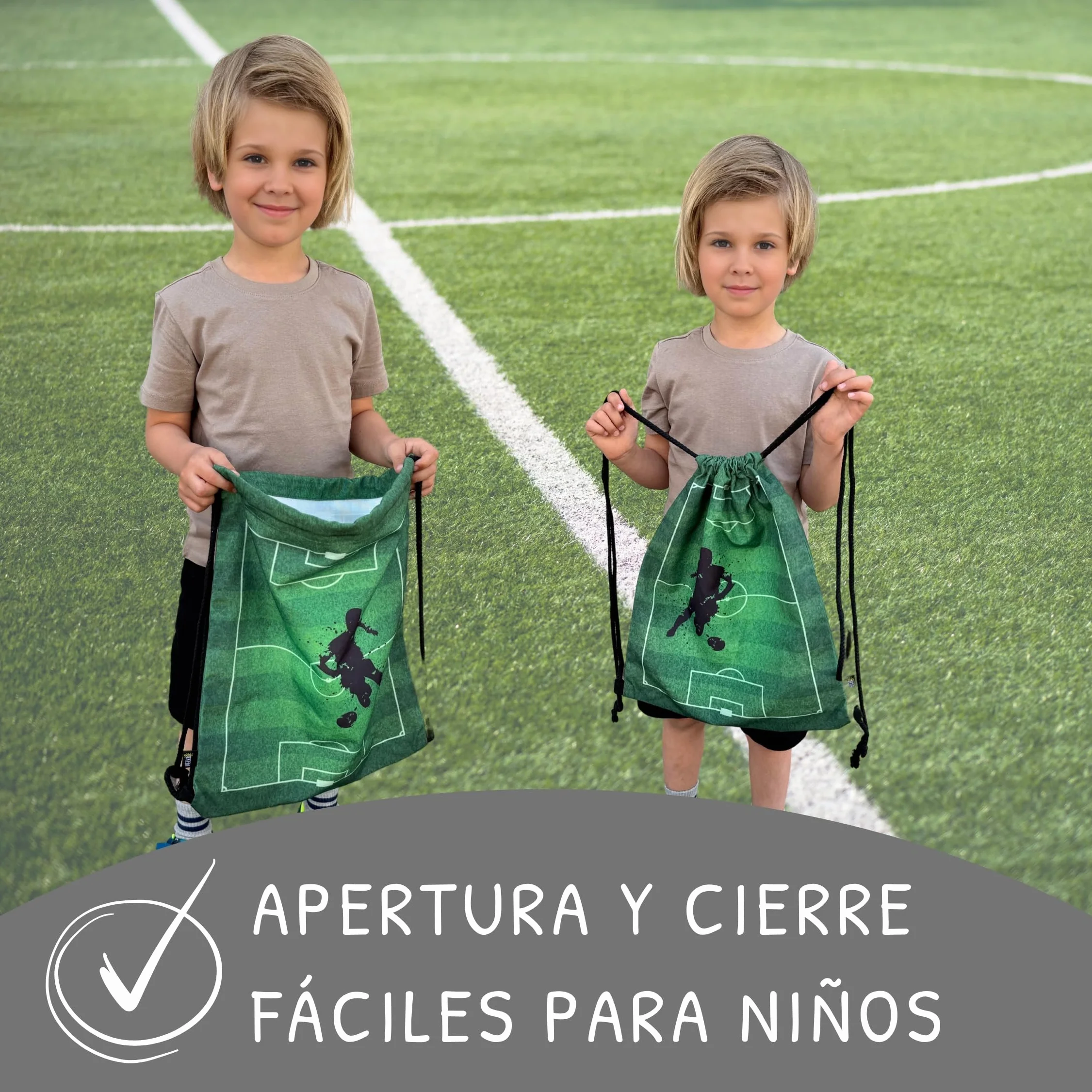 HECKBO bolsa de gimnasia infantil con cordón ropa deportiva botella para beber