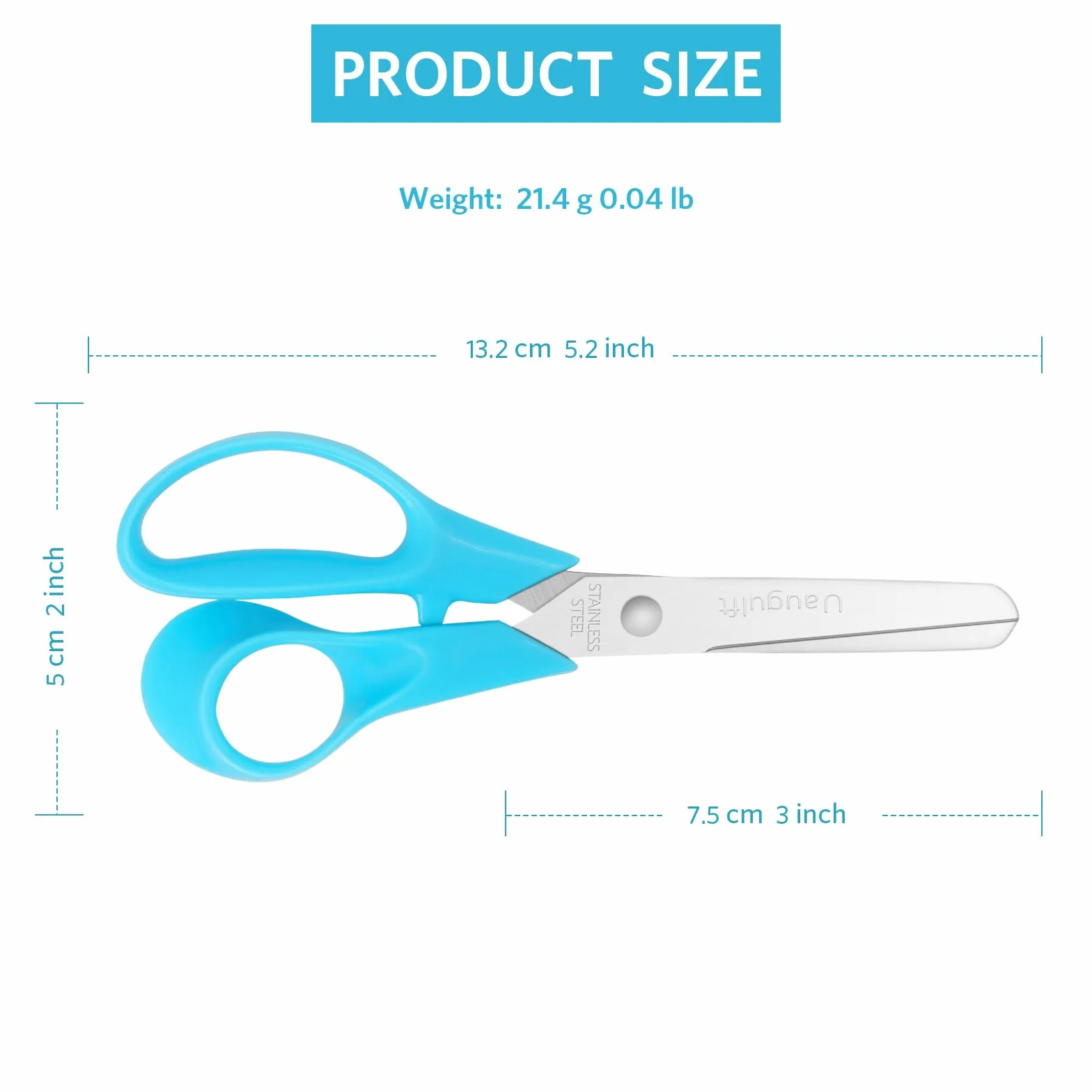 Tijeras para niños, tijeras de seguridad para niños con cuchillas de punta roma de acero inoxidable y mango ergonómico, ideales para la escuela y aulas, 6 pulgadas, paquete de