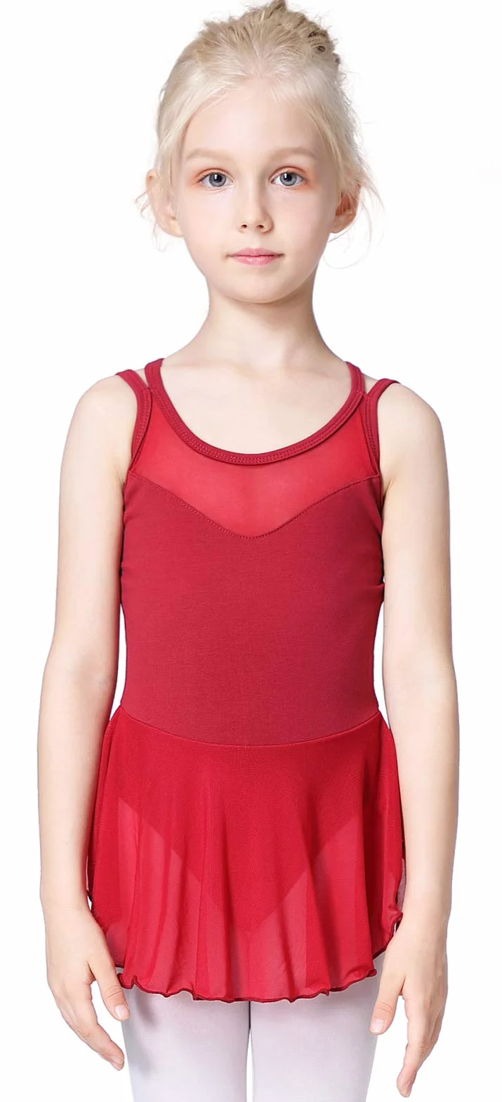 Soudittur Maillot de Danza Algodón Tutú Vestido de Ballet para Niña