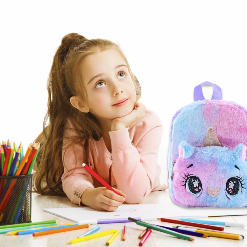 Unicornio Peluche Mochila para Niño Mochila Escolar Bolsa de Viaje