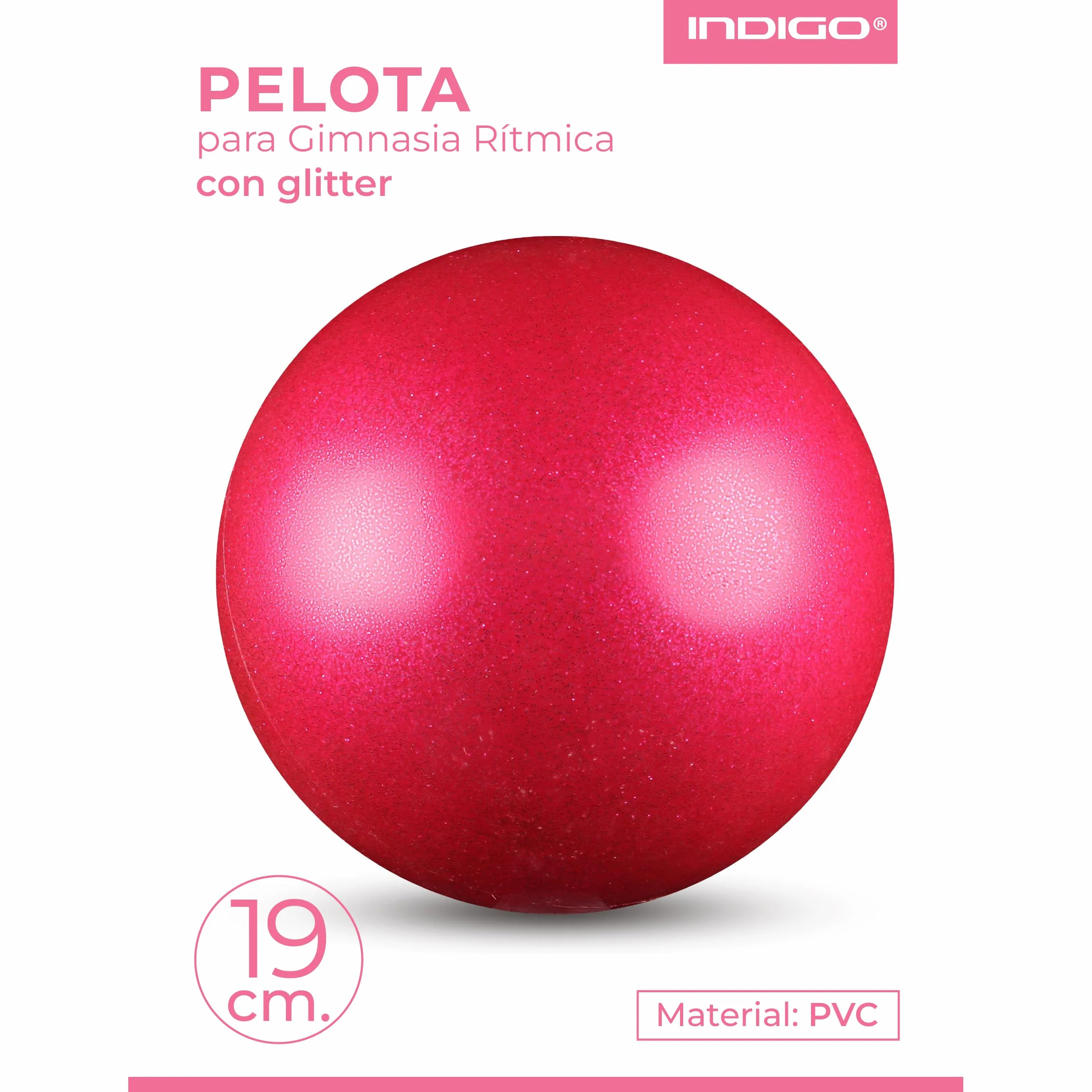 DRUNA Pelota de Gimnasia Rítmica Metalizada PVC 15 cm 300 gr