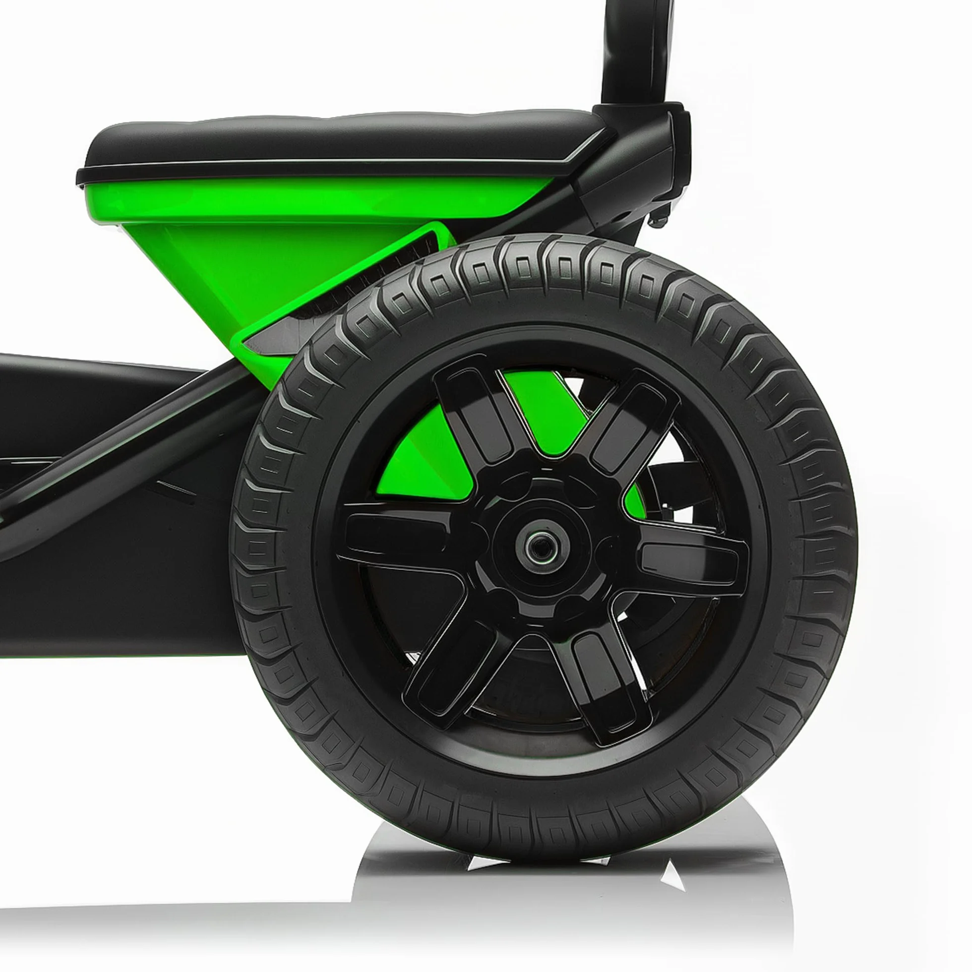 AIYAPLAY Kart a pedales para niños, go-Kart para niños con ruedas de EVA silenciosas, avanzar y retroceder, coche a pedales para niños de 2 a 5 años, color verde