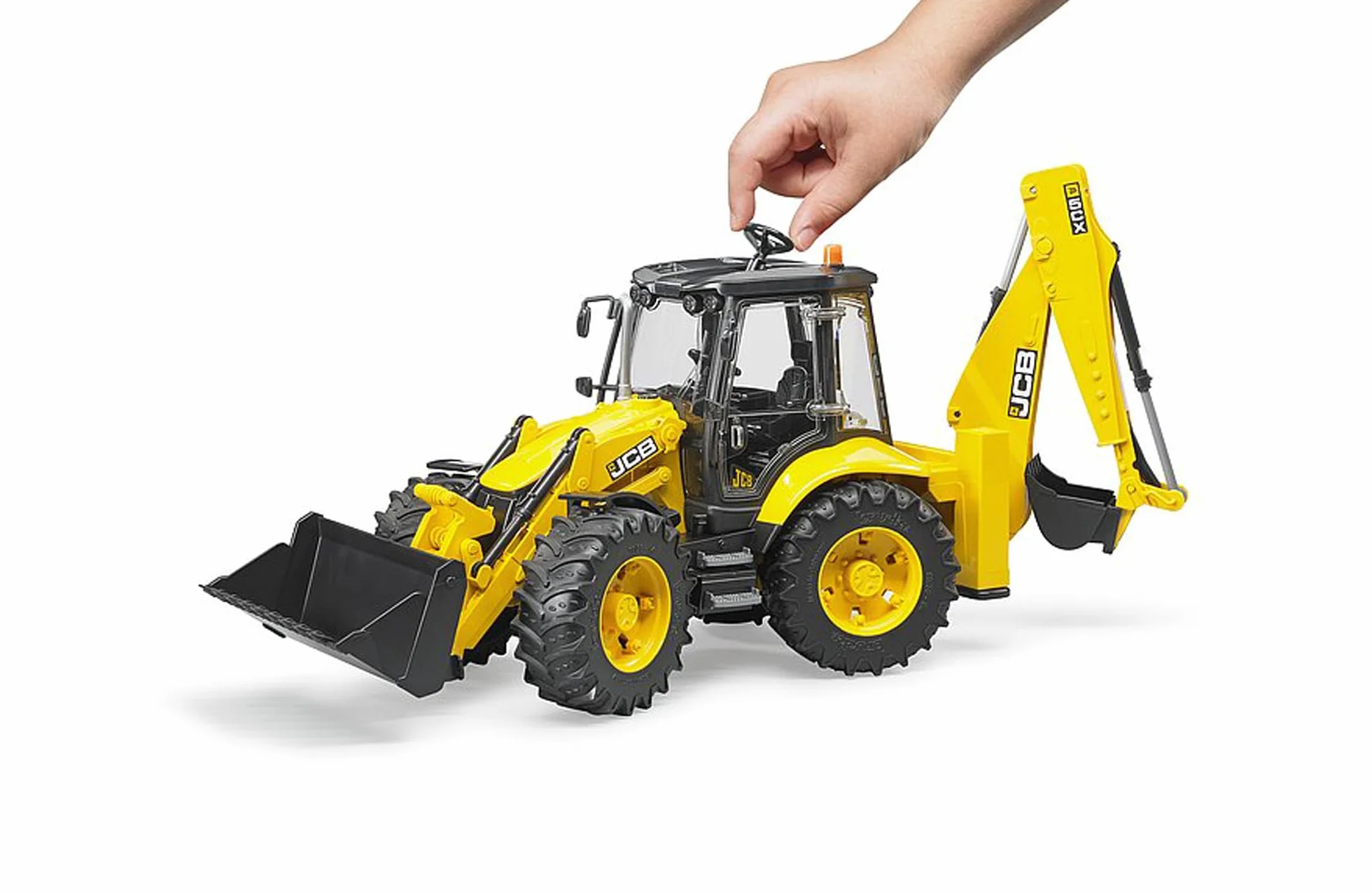 bruder 02454 - JCB 5CX eco Backhoe - 1:16 Vehículo de construcción, Obra, Pala, Retroexcavadora, Trabajador, bworld, Máquina de construcción, Toy