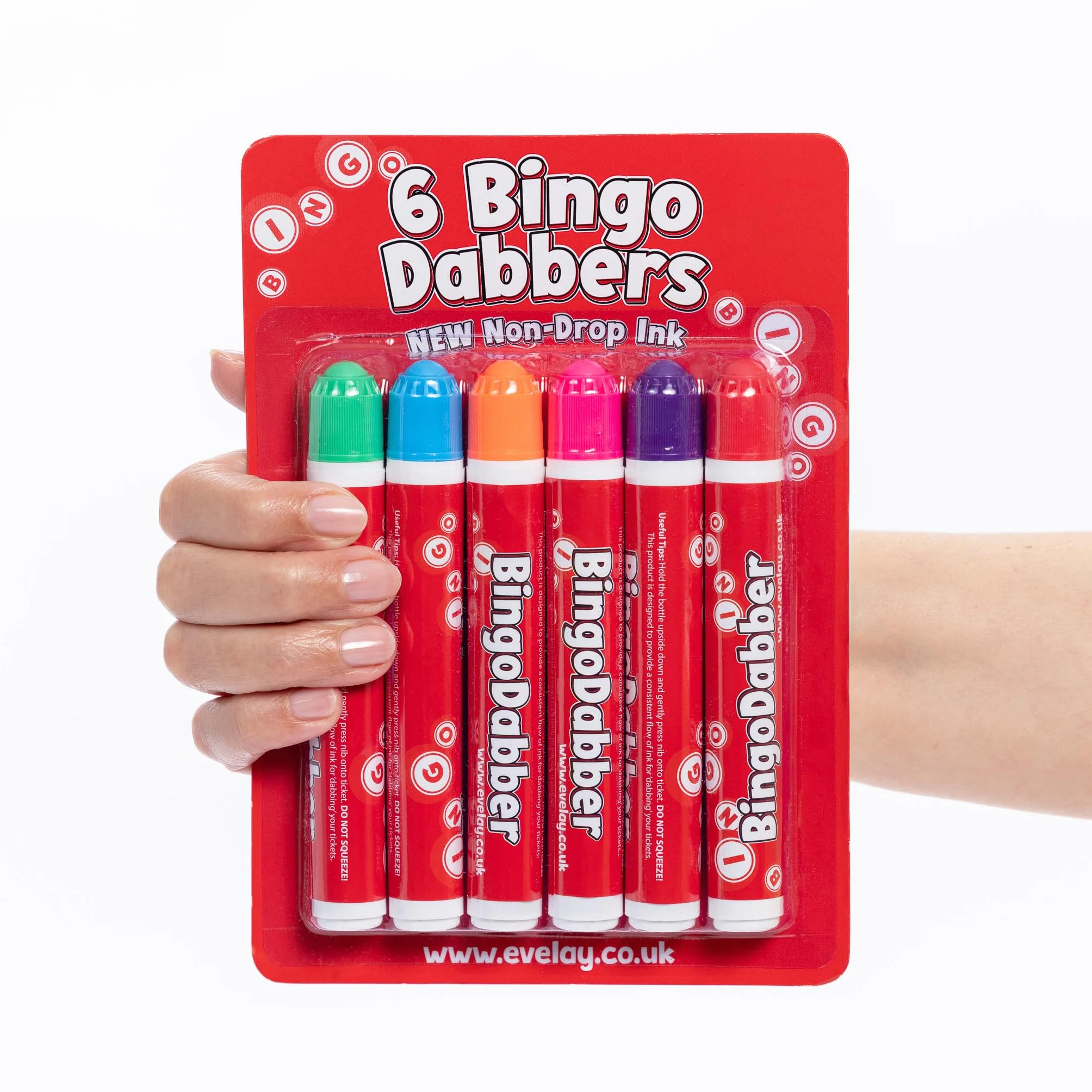 evelay Bingo Dabbers - Rotuladores de colores mixtos para juegos de boletos de bingo (paquete de 12)