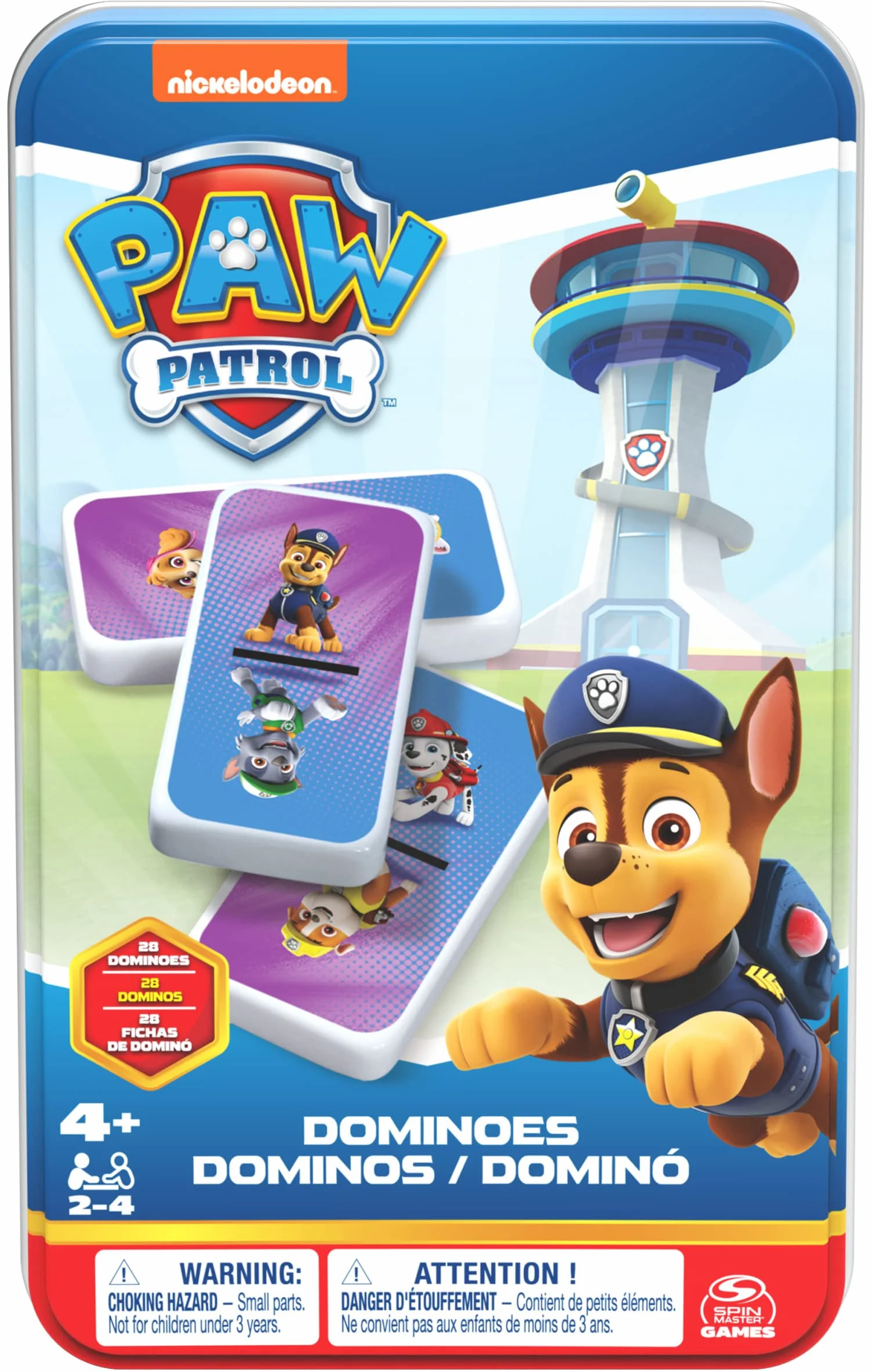 Spin Master Games Juego De Mesa Patrulla Canina Domino Infantil 28 Fichas 2-4 Jugadores 4+ Años