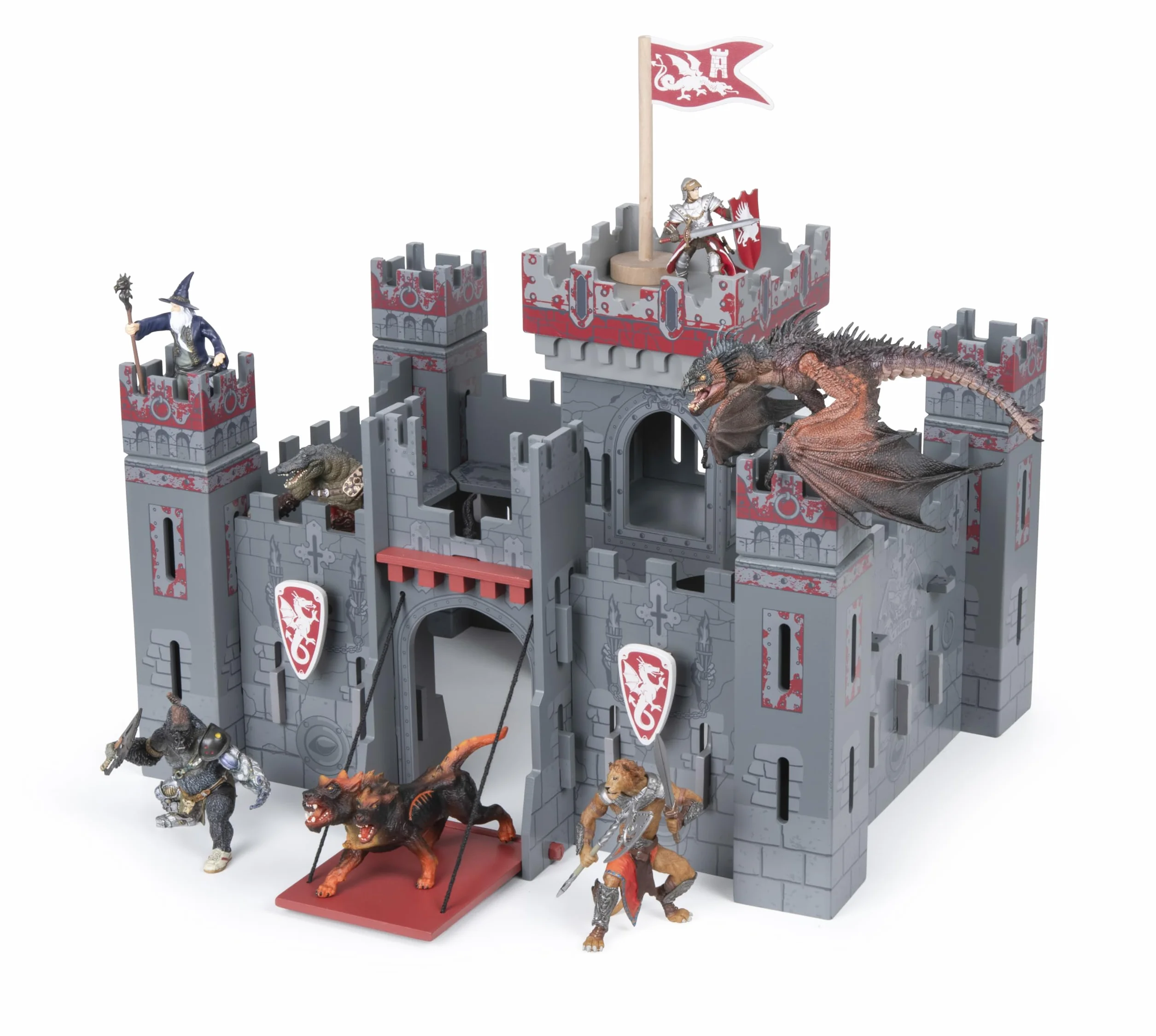 Papo - Castillo fantástico Decorado Juguete para niños - 3+ - Colección Fantástico y Medieval - Juego Creativo Caballeros y Dragones - Idea de Regalo Juguete para niña y niño