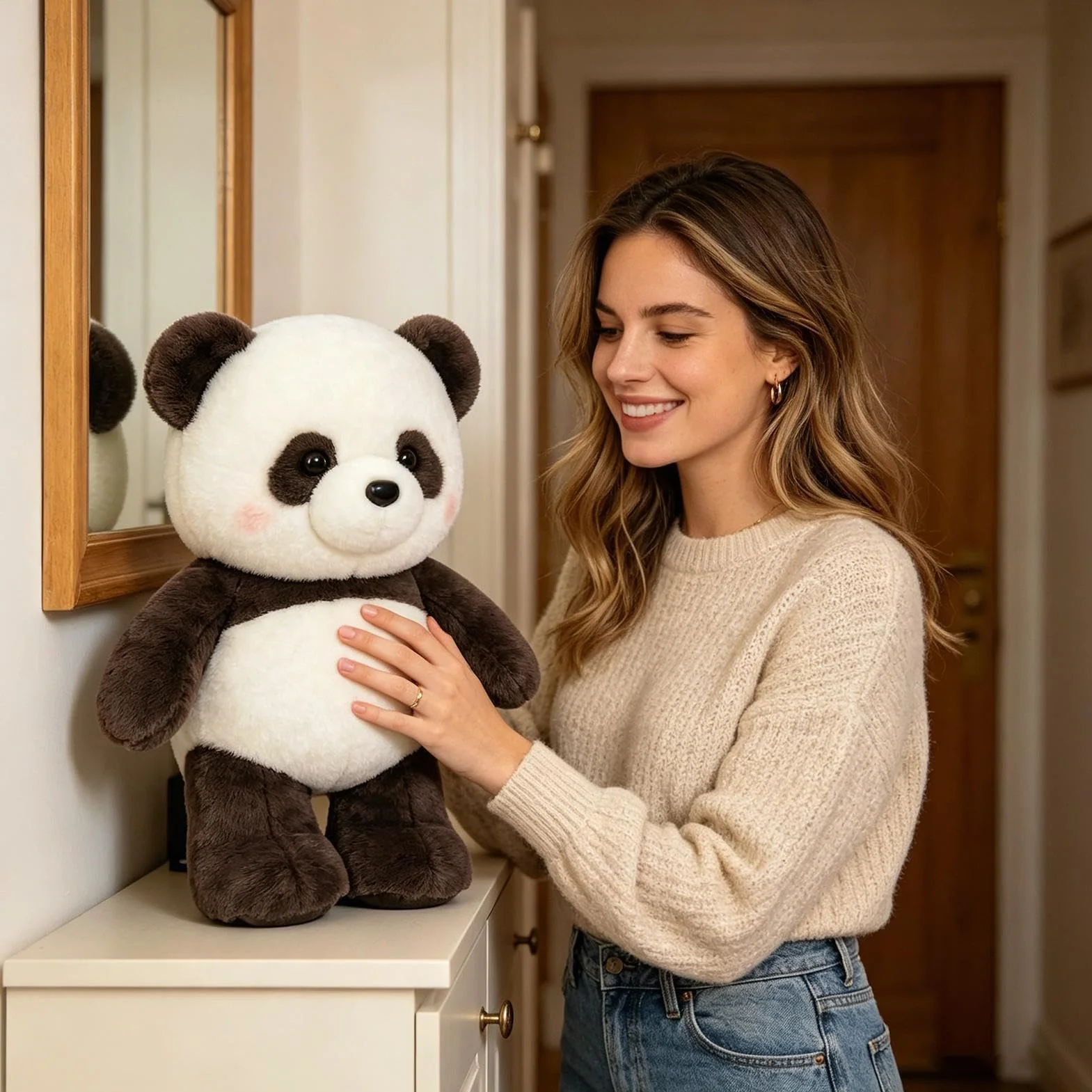 Genérico Running Panda Plush - Interactive Moving Legs Stuffed Animal For Adult Stress Relief & Desk Decor, Room Decor