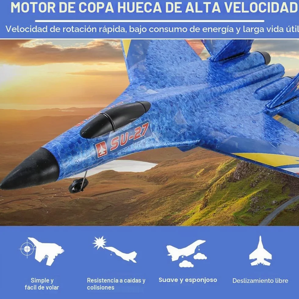 Avión teledirigido F-22, 2,4 GHz, RTF de avión teledirigido de 3 canales, con sistema giroscópico y luces LED, espuma de avión teledirigido, carga USB RCPlane para principiantes y adultos