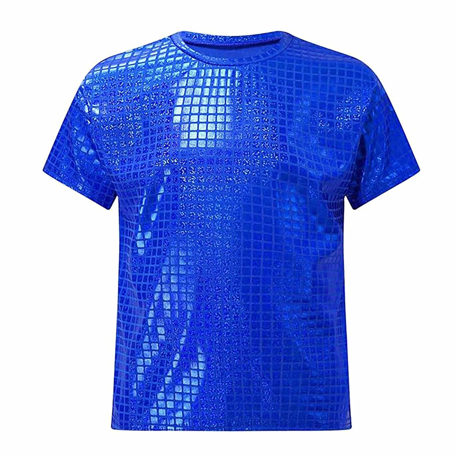 Camiseta Brillante Hip Hop Niño Niña Lentejuelas Manga Corta Top Deportivo Baile Jazz Disfraz Fiesta