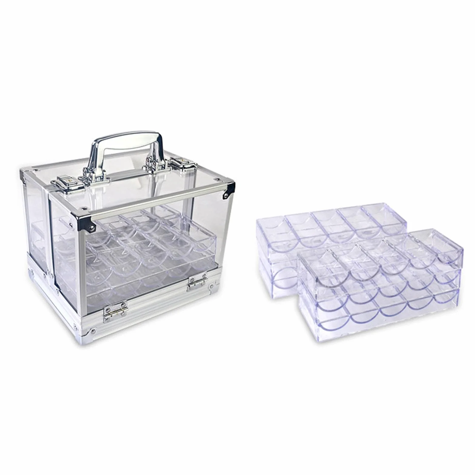 kowaku Caja de Chips de Acrílico con Soporte para 600 Chips para Fiestas Familiares