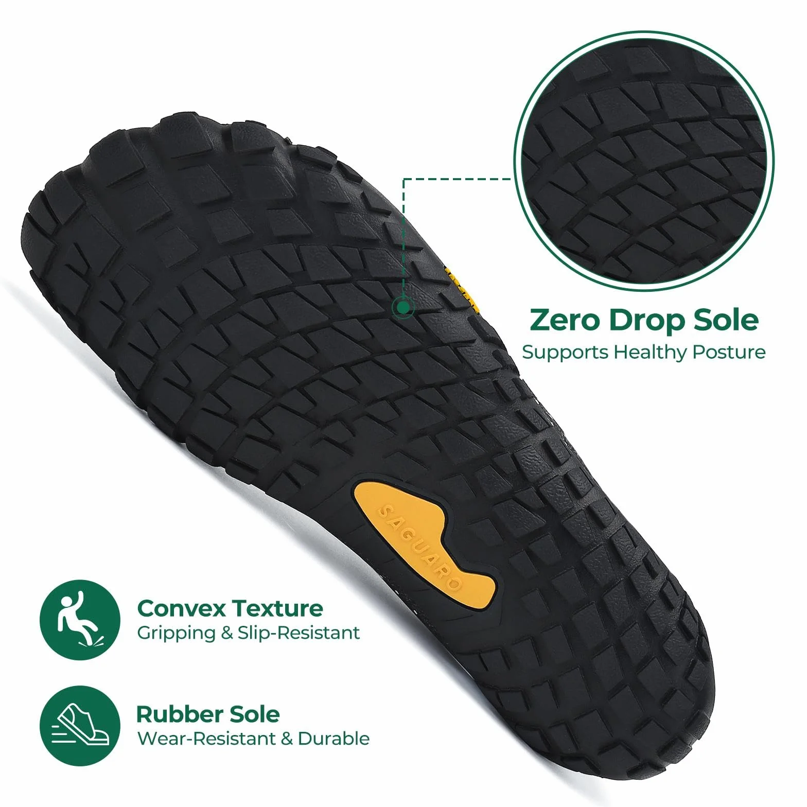 SAGUARO Barefoot Zapatillas Minimalistas para Hombre Mujer Zero Drop Soles Wide Tox Box Gr.35-48 EU