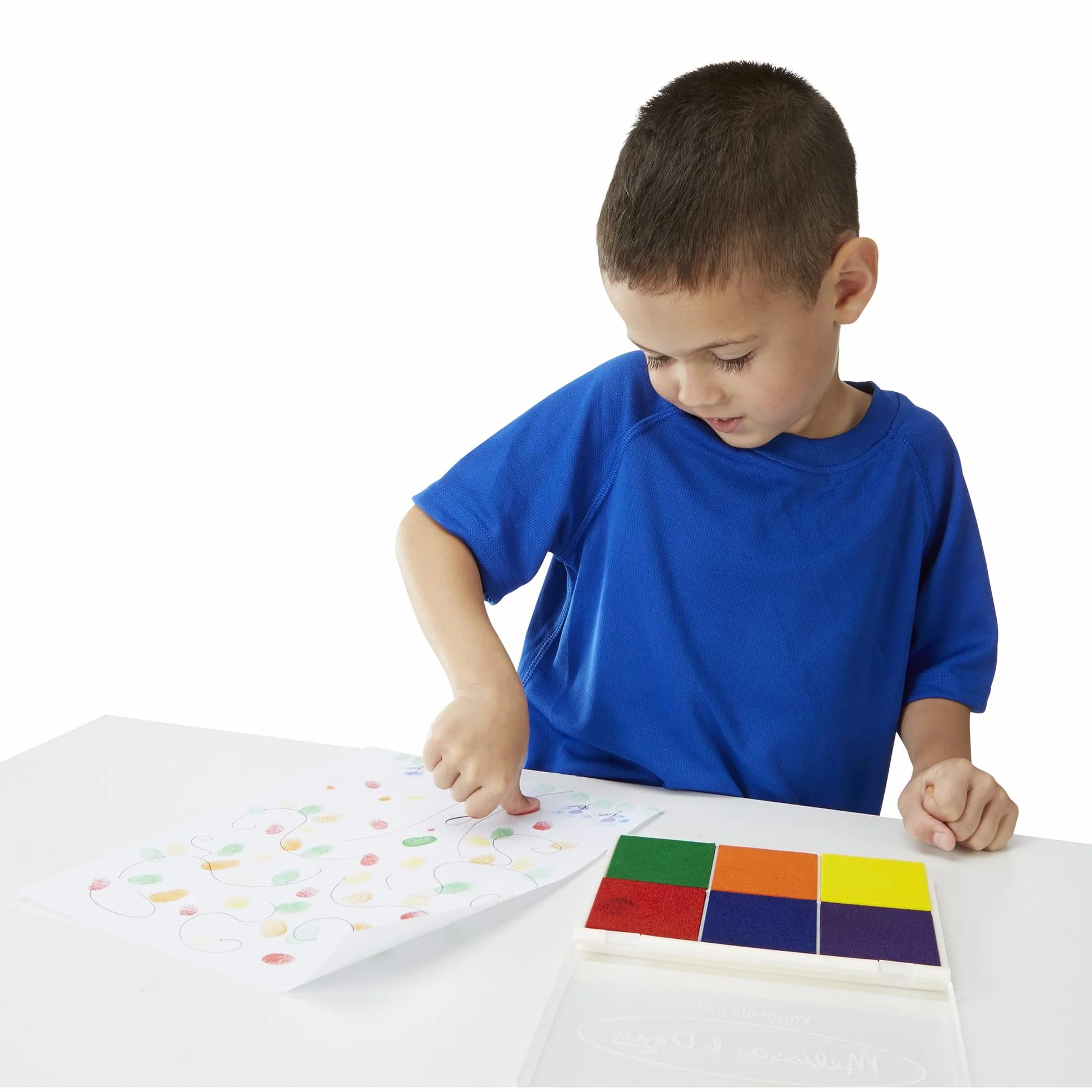Melissa & Doug Almohadilla de tinta para estampar, Tinta lavable multicolor para sellos, Juguete creativo, Actividades creativas, Juego creativo para niños y niñas de 3 4 5 6 7 años