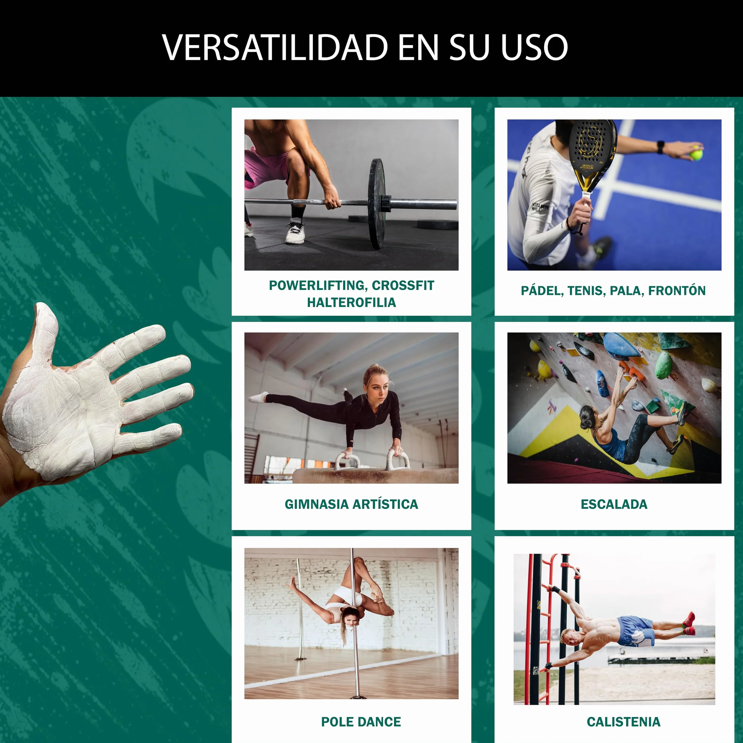 Magnesio Líquido 400mL para Escalada, Crossfit, Gimnasio, Agarre y Cuidado de Manos con Aloe Vera y Menta
