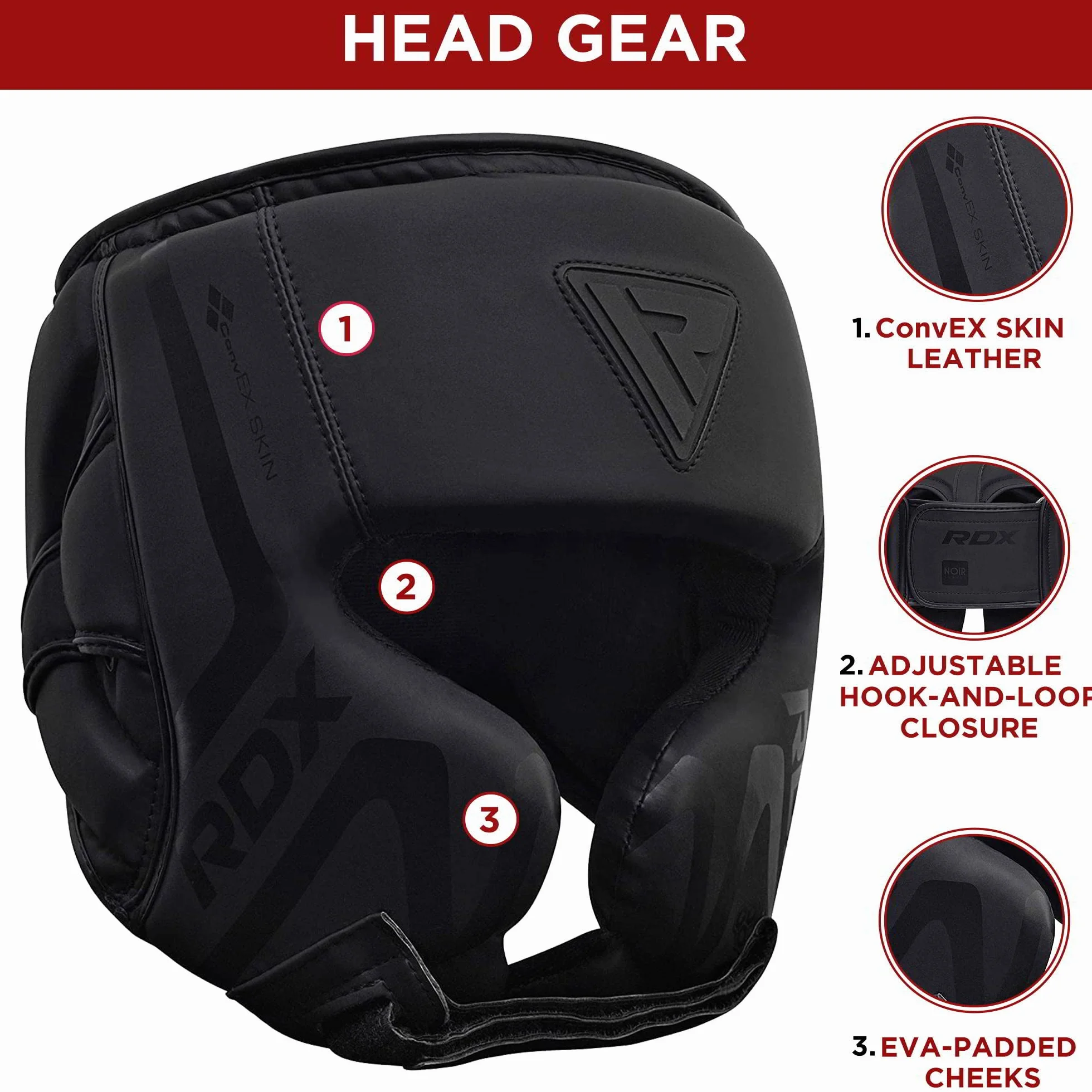 RDX Pro Head Guard Boxeo Sparring Grappling, cuero Maya Hide, casco de entrenamiento protección artes marciales mixtas Muay Thai Kickboxing