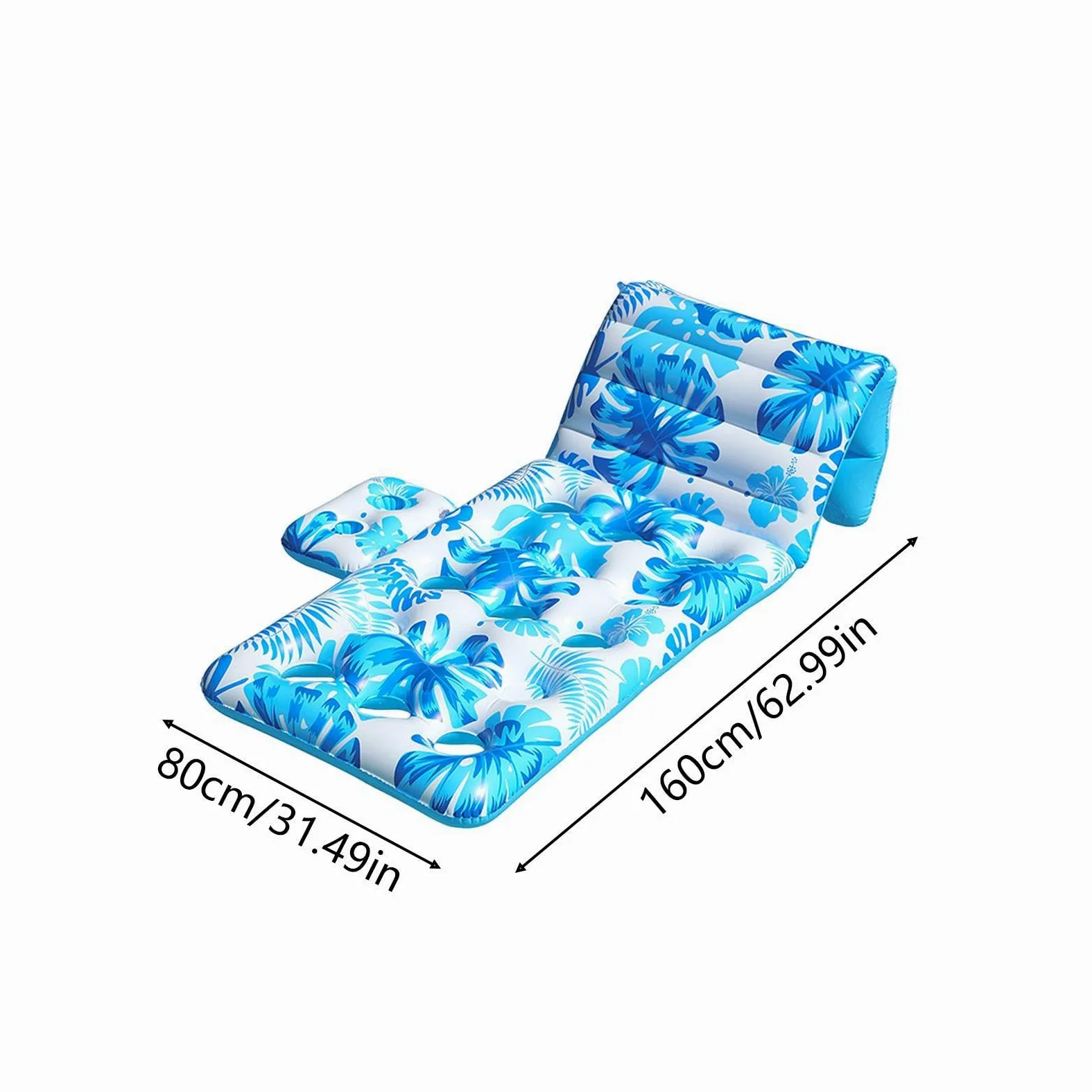 Flotadores de Lago para Adultos,Flotador Inflable con Portavasos Respaldo - Hamaca Flotante de Sol para Piscina,para Lago Playa Verano Viaje Campamento Bronceado Natación