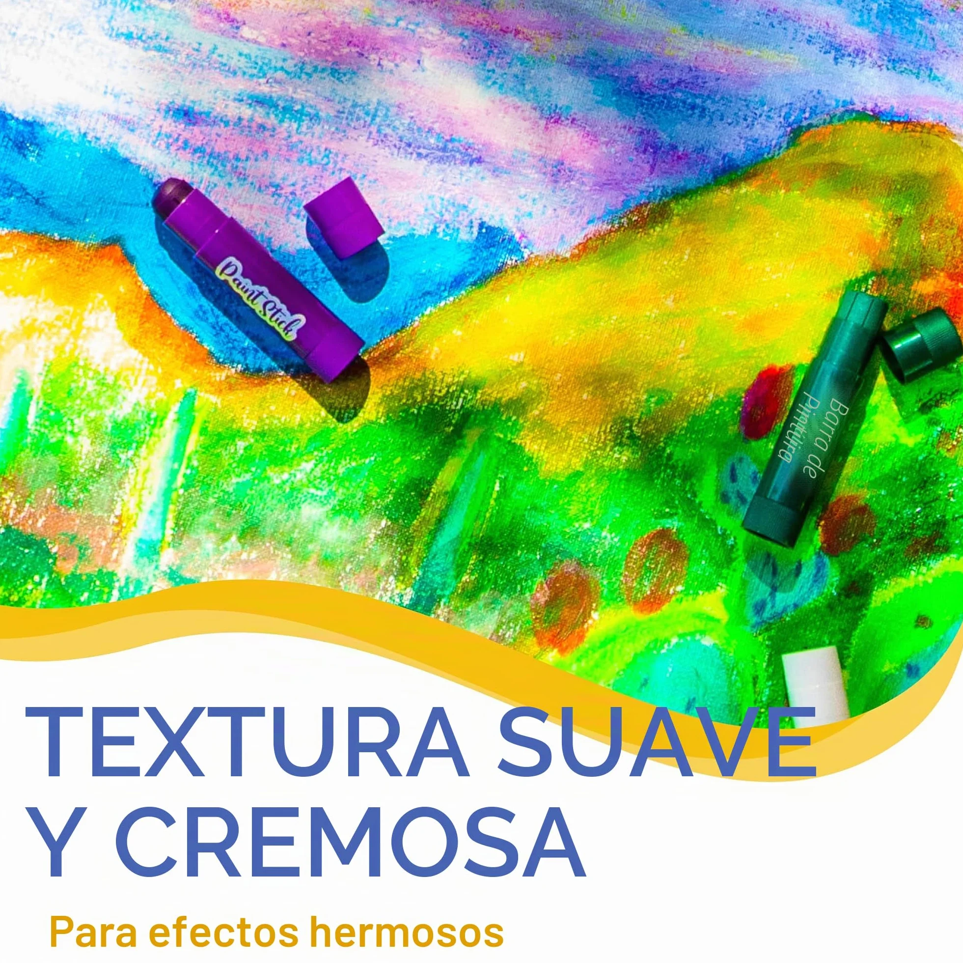 Estuche 30 Barras de Tempera Solida de Colores para Niños - Kit Pintura Niños y Bebes - Kit de Arte Infantil - Sticks de Pinturas Niños para Papel, Cristal, Cartón...