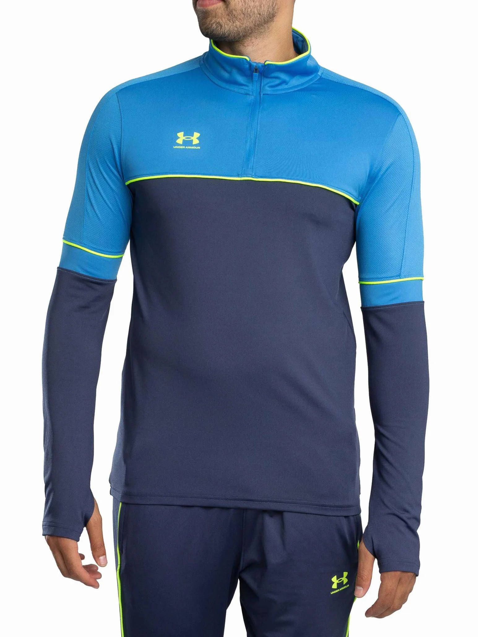 Under Armour Hombre Chaqueta De Entrenamiento Challenger Con Cremallera De 1/4, Grey