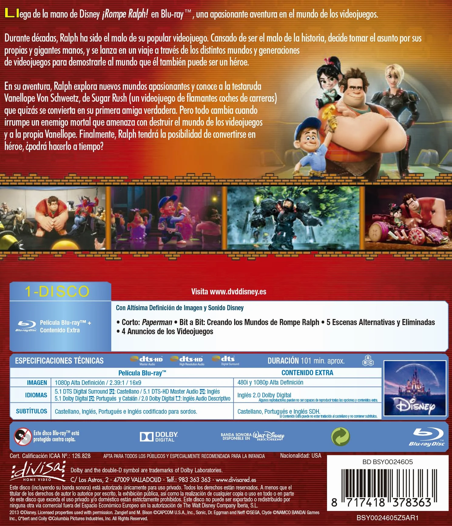 ¡Rompe Ralph! [Blu-ray]