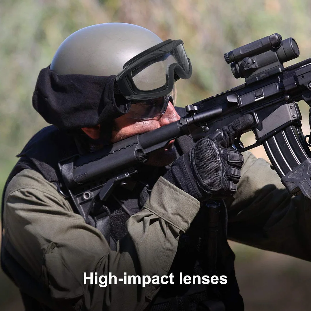 Feyachi Gafas de airsoft tácticas con 3 lentes intercambiables protección UV400 antivaho para tiro caza paintball