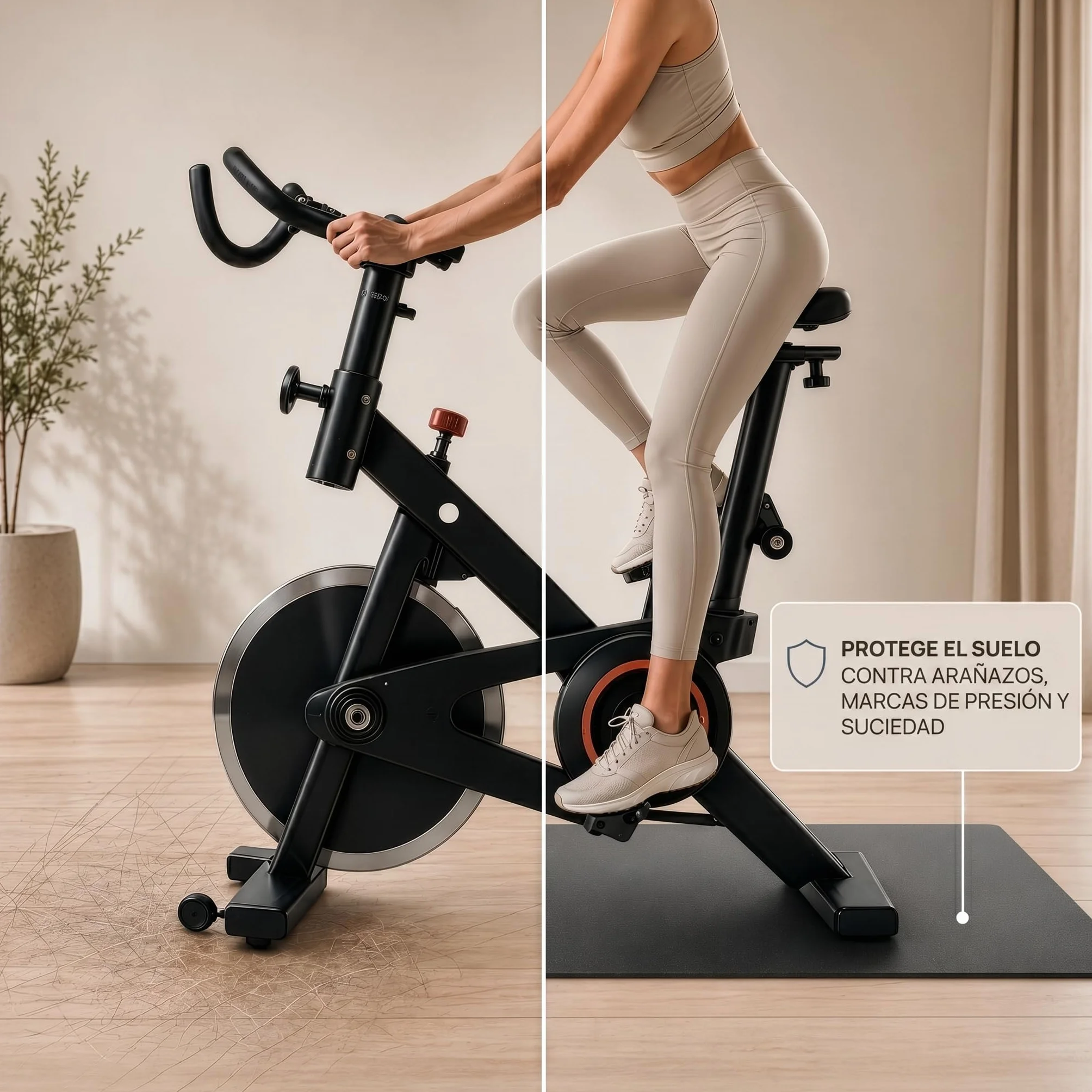 Floordirekt Sparta Esterilla antideslizante fitness cinta correr bicicleta elíptica absorción impactos