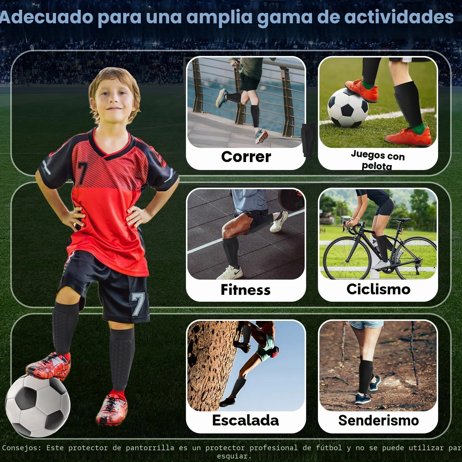 Espinilleras de Fútbol para Niño, Mini Espinilleras Transpirables Antideslizantes (Negro)