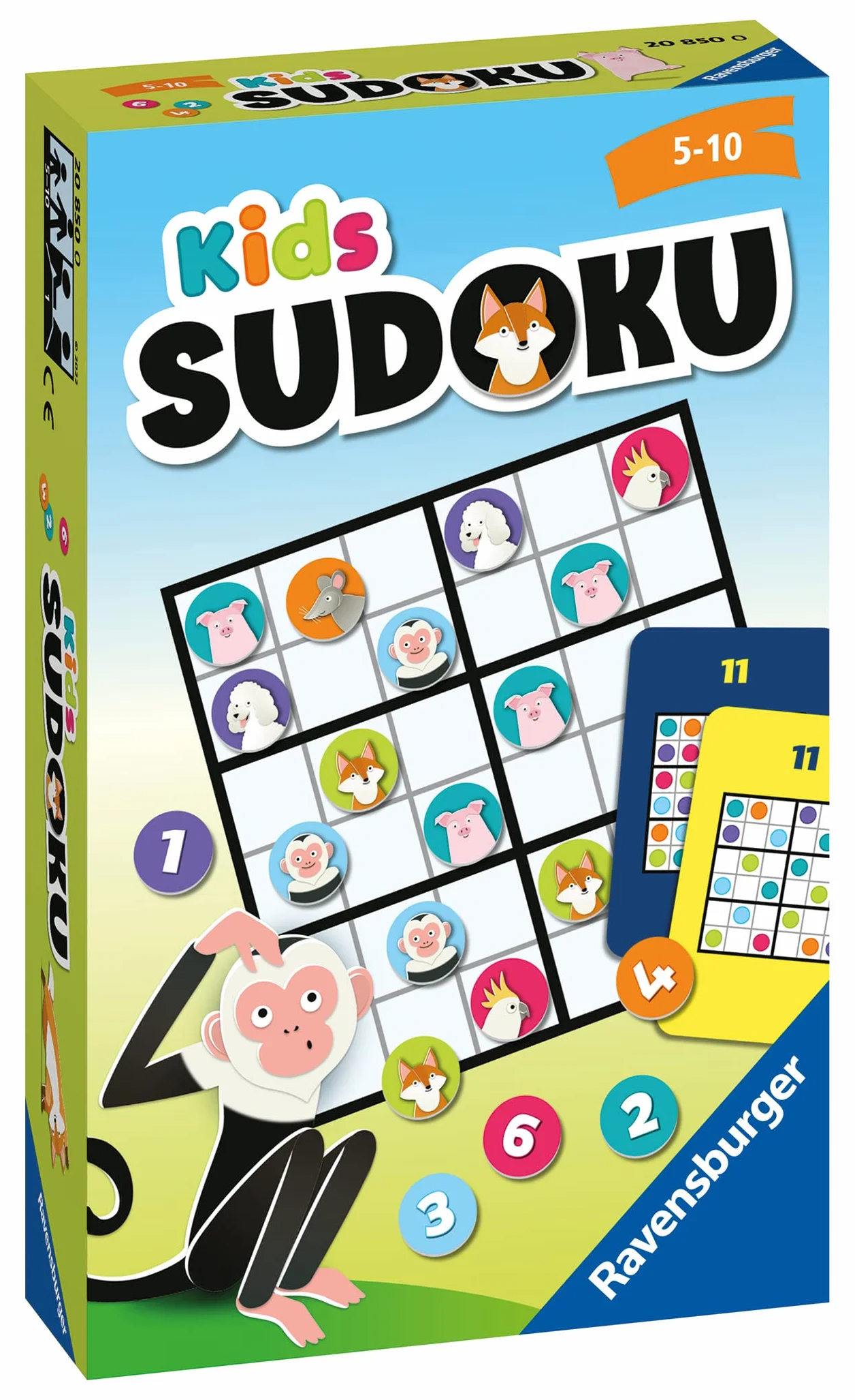 Ravensburger Kids Sudoku Formato Compacto 2-4 Jugadores Edad 5+