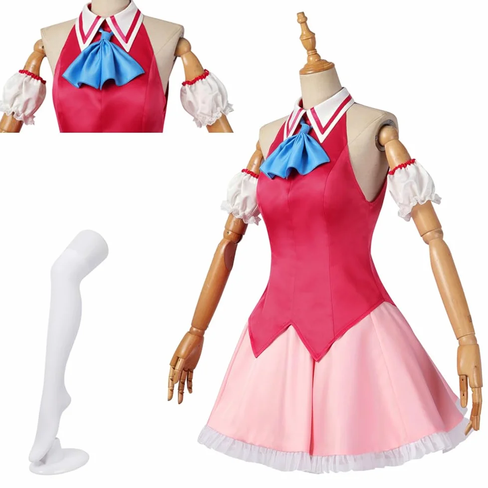 Disfraz de anime para mujer, disfraz de canto con peluca