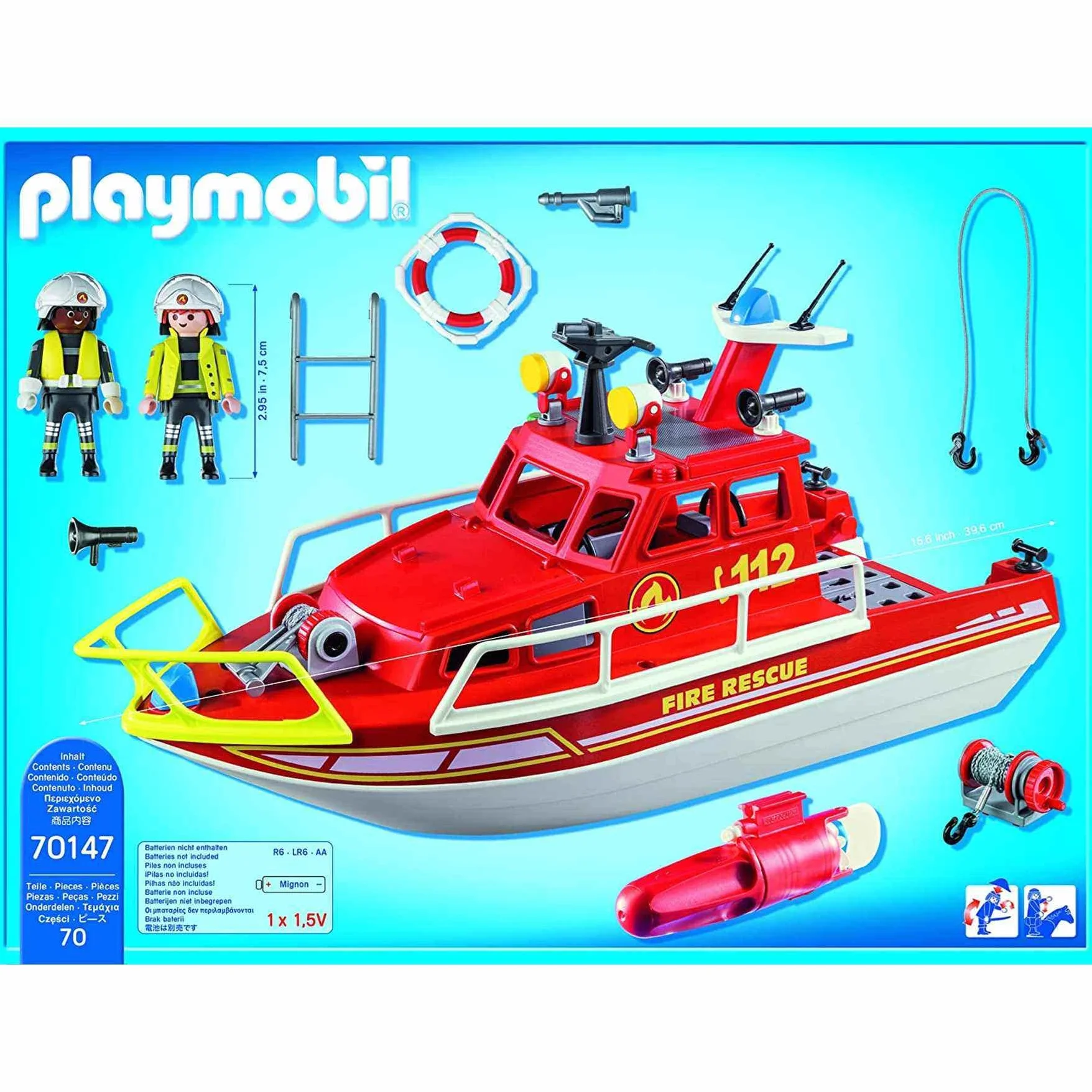 PLAYMOBIL City Action Figuras y Juegos de Construcción, Color Carbón (70147)