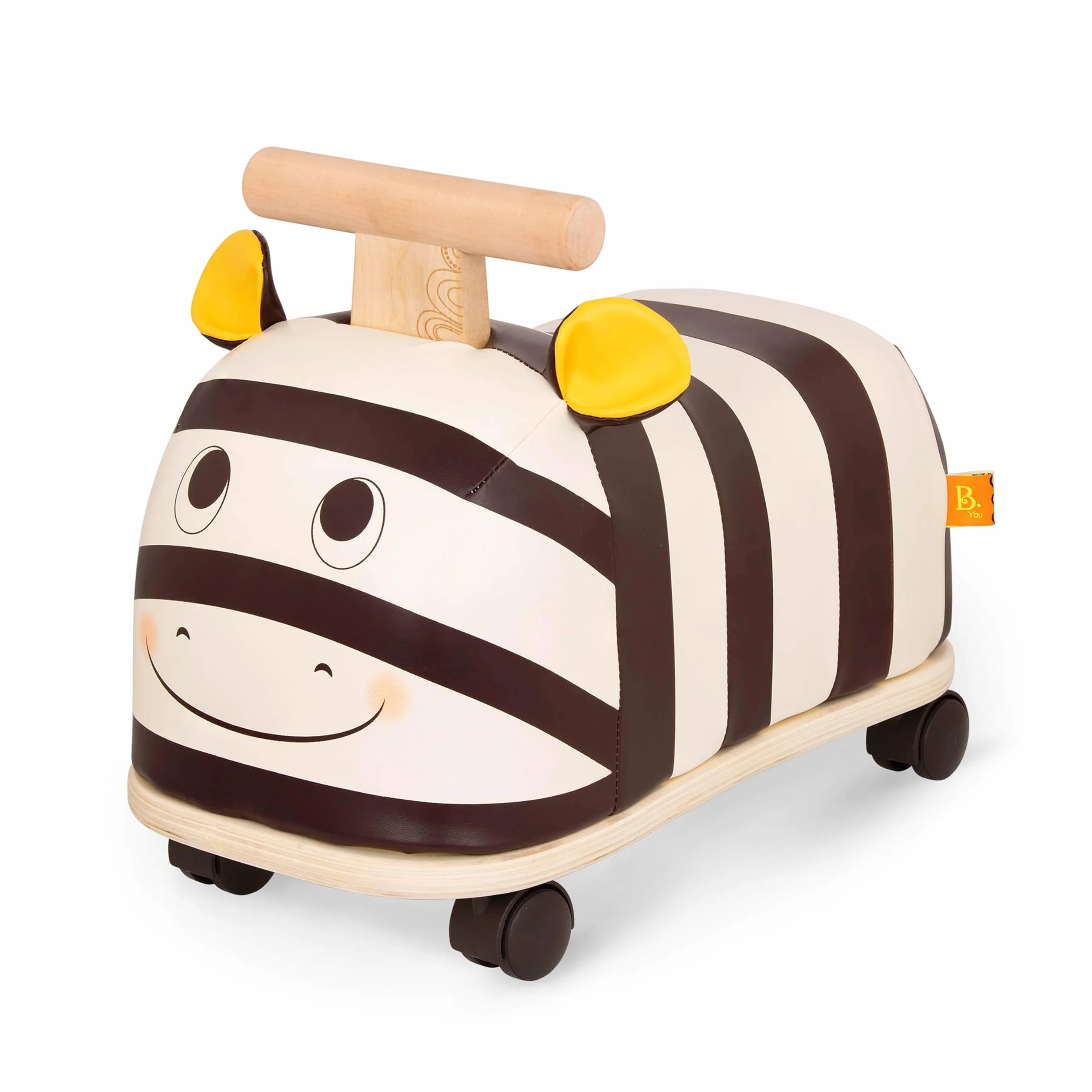 B. toys - Cebra Zippity - Correpasillos Cebra - Juguete correpasillos para niños pequeños - Asiento blando - Juguete de madera - 18 meses+
