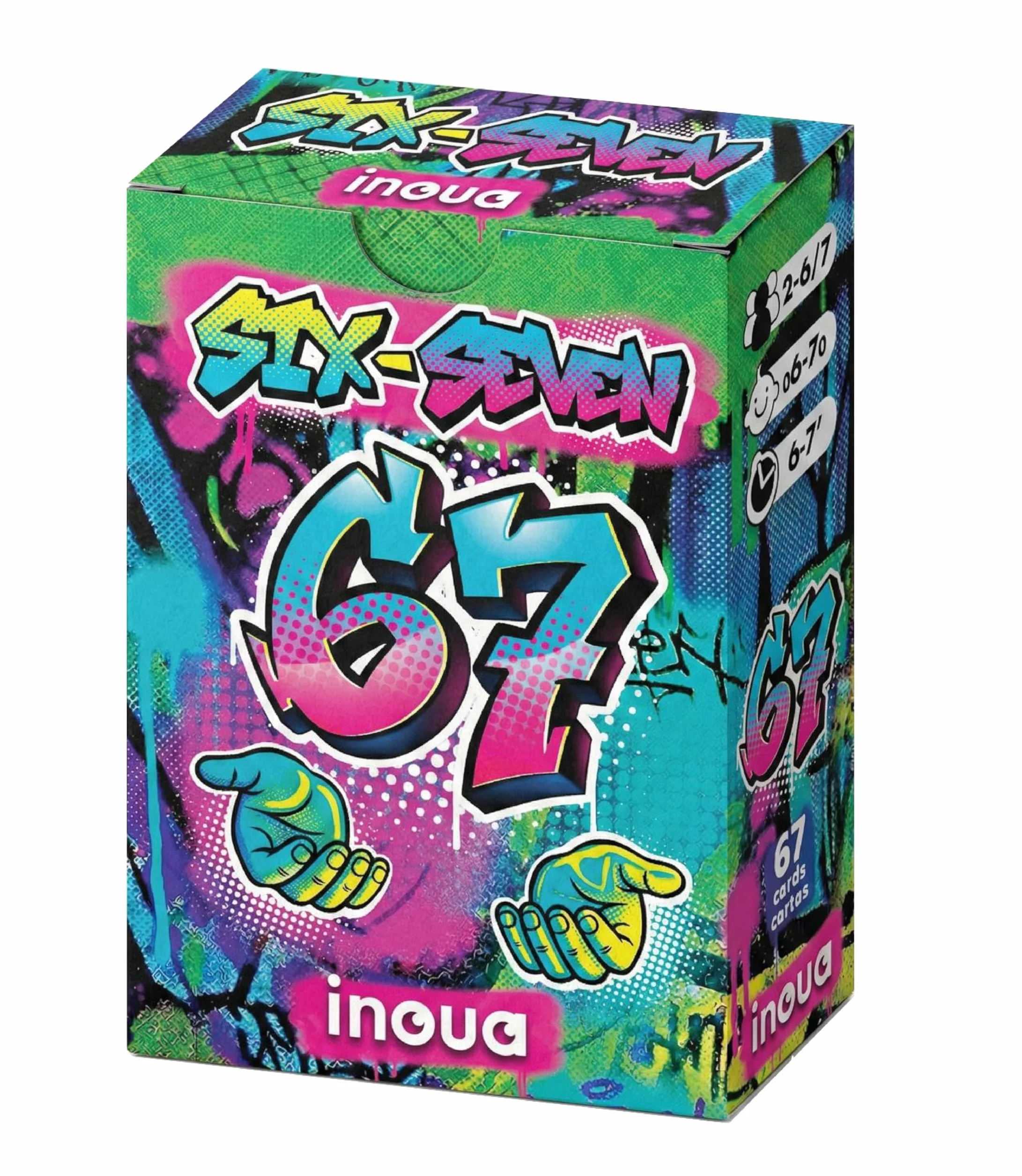 Juego de cartas rápido de reflejos 6-7 | Juego familiar infantil de velocidad y atención | 2-7 jugadores | Partidas de 6-7 minutos | ES-EN-FR-PT