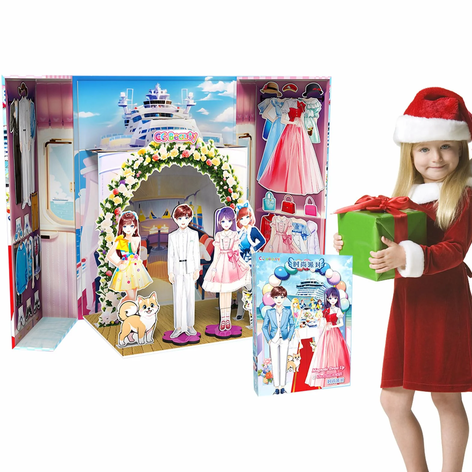 Muñecas de Papel para niñas | Vestir Magnéticas Muñecas Princesas de Papel, Educativo de simulación y Juego de Viaje, Juegos de Vestir multifuncionales para niños, niñas y niños