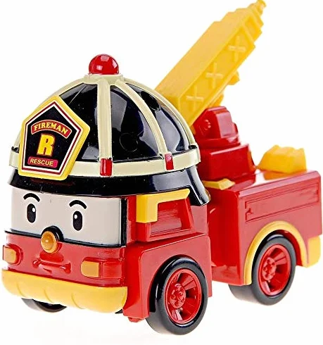 Exost Robocar Poli - Figura transformable Roy - Robot o Coche - 10 cm - Juego Infantil (4891813542087)