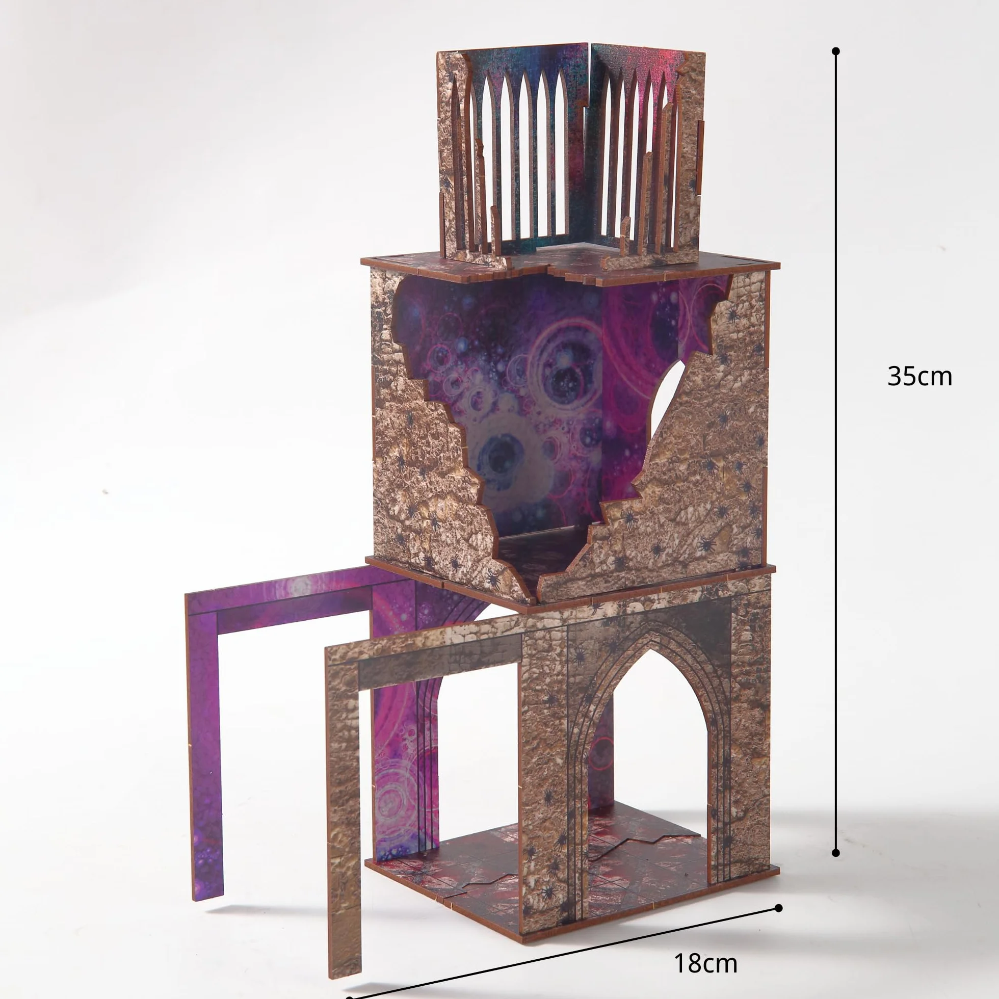Epic-Juego de Terreno Desmontable de construcción en ruinas y Puentes para WH40K D&D Pathfinder de 28 mm, Accesorios modulares de Juego de Guerra TTRPG en Miniatura para batallas de Mesa Que mejoran