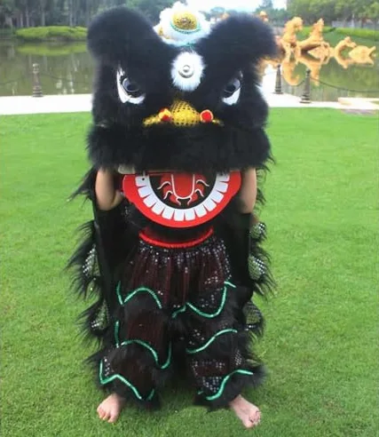 Accesorios tradicionales para disfraz de danza del león, actuación de Año Nuevo chino, 14 pulgadas para niños de 5 a 12 años