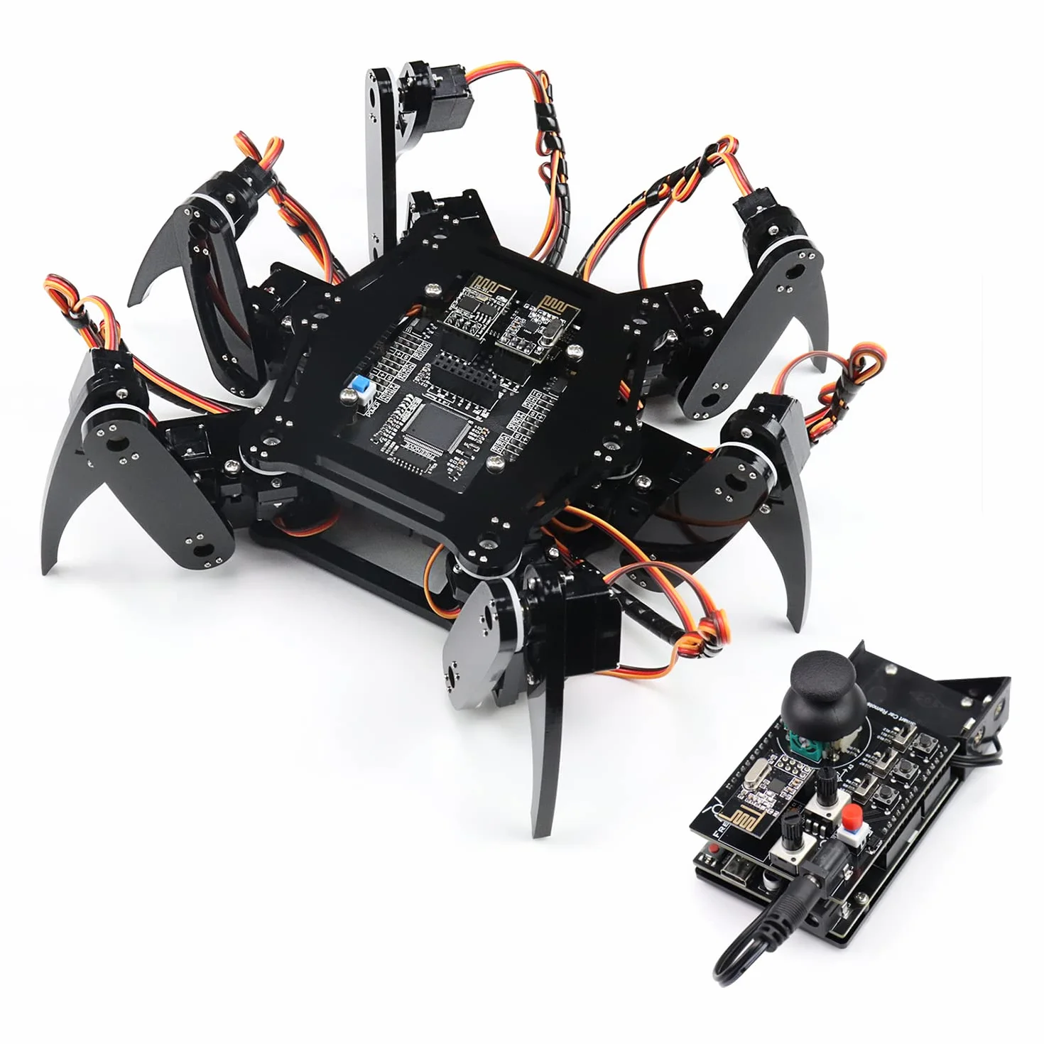 Freenove Hexapod Robot Kit with Remote (Compatible with Arduino IDE), Walking Crawling Twisting, App Remote Control, Servo Stem Project