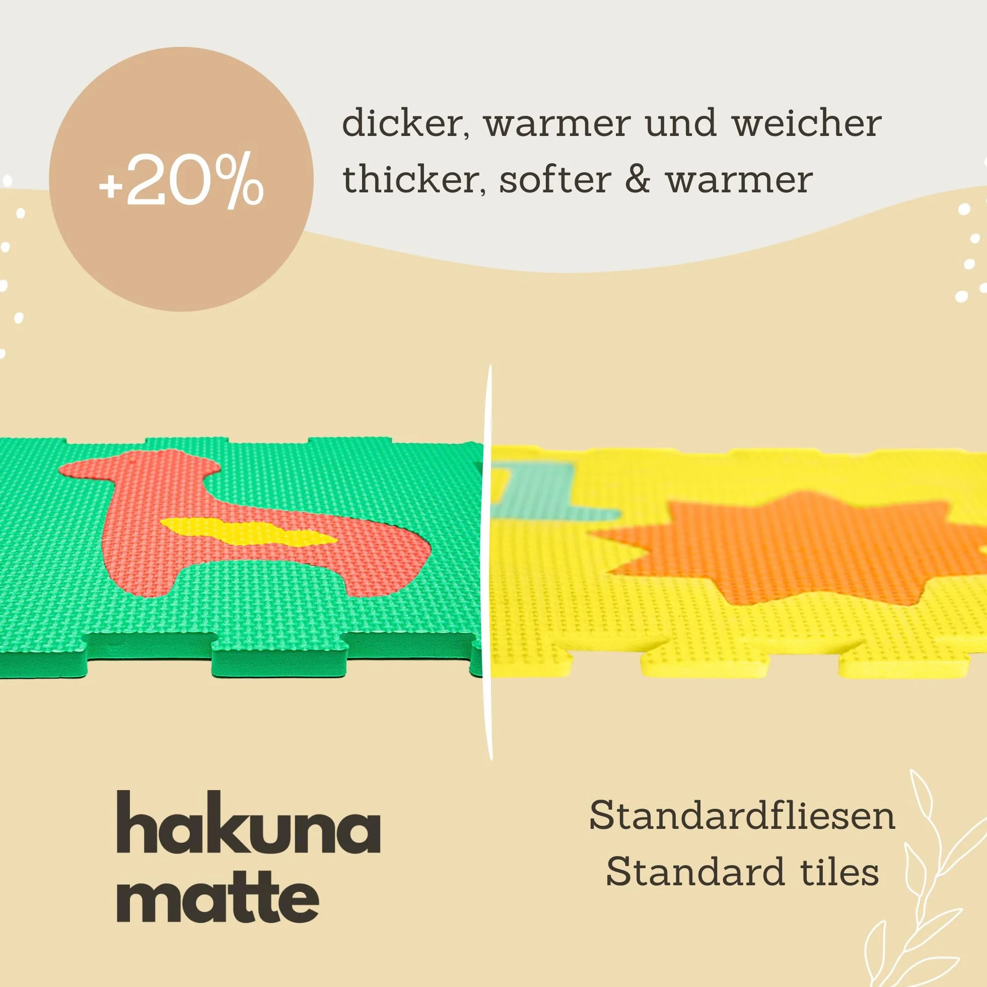 Hakuna Matte Elegante Alfombra Rompecabezas para bebé 1,2x0,9m Animales de Safari