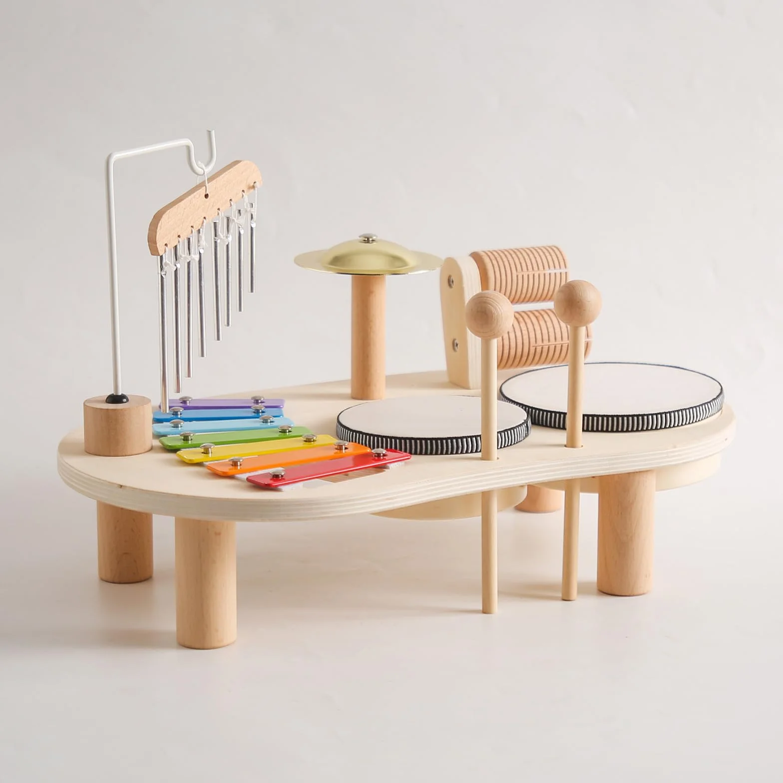 Juego De Tambores para Bebés 7 En 1, Juguetes Musicales De Piano De Madera, Instrumento Montessori Infantil, Instrumento De Percusión Educativa, Regalo De Cumpleaños para Niños Y Niñas, A