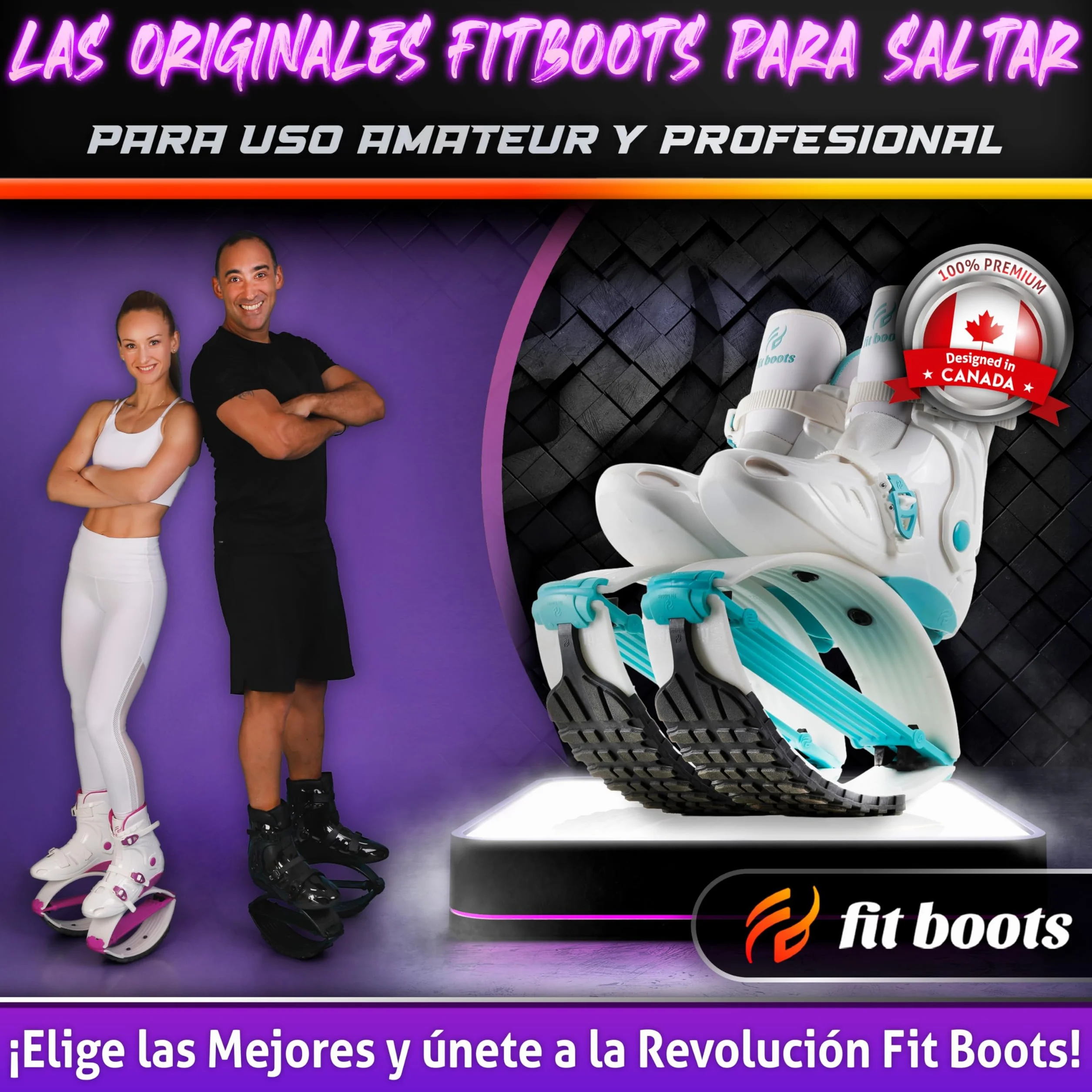 FIT BOOTS - Botas de Rebote de Nueva Generación, Originales Botas de Saltar de la Comunidad Internacional de Entrenamiento FitBoots Que Revolucionan tu Fitness, Zapatos Jump Boots
