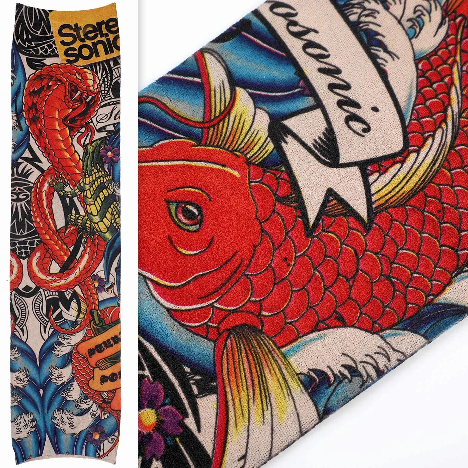 BBTO Set de Mangas de Tatuaje de 12 Piezas Mangas de Brazo de Protección Solar Falsas Guantes de Brazo Elásticos Suaves para Ciclismo