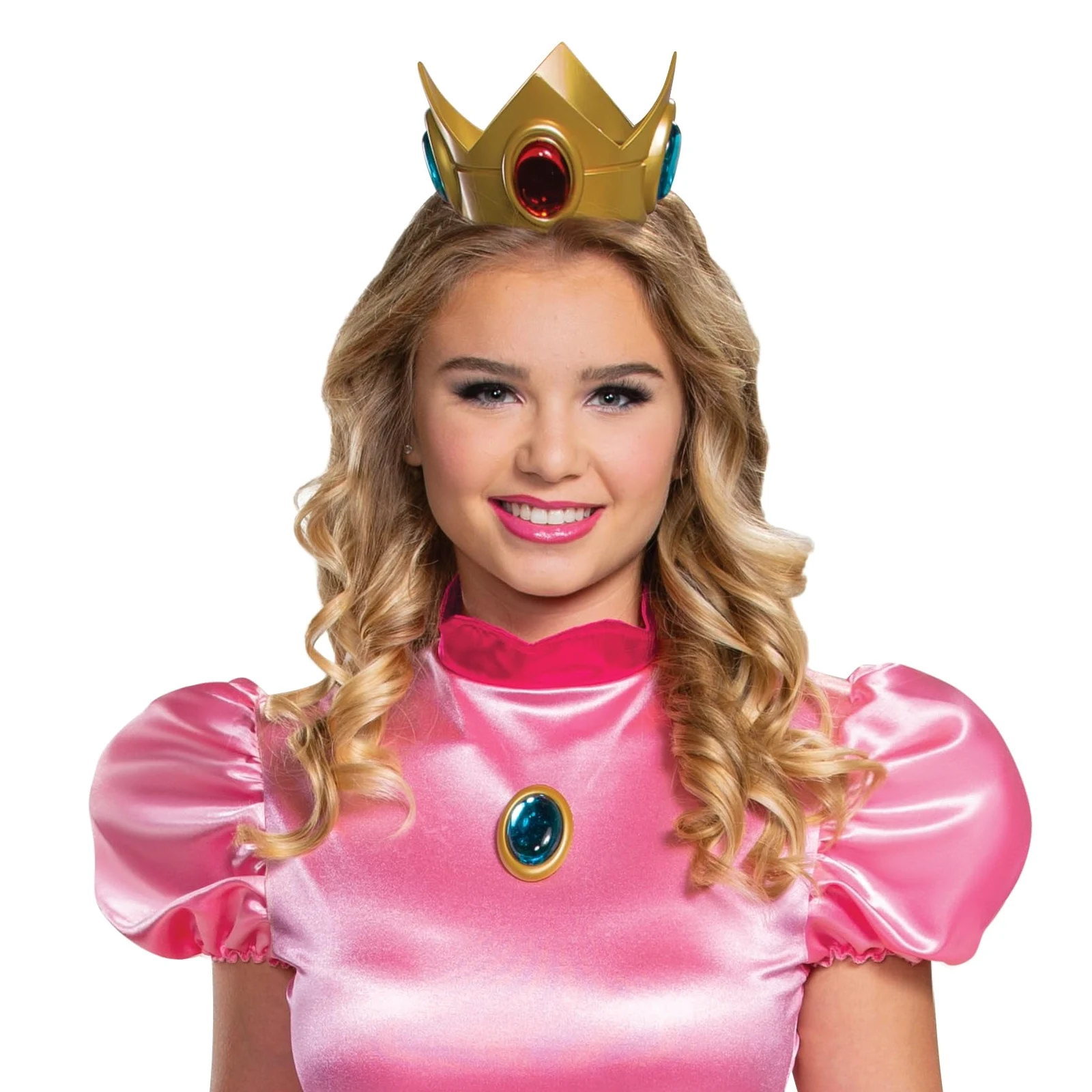 Disguise Nintento Oficial - Disfraz Princesa Peach Mujer, Disfraz Princesa Peach Adulto, Disfraz Personajes Mario Bros Mujer, Disfraz Mujer Carnaval Talla S,L