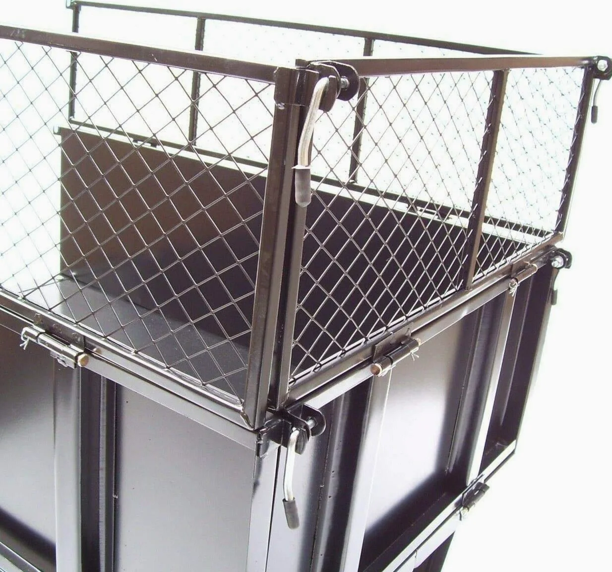 D+L Remolque basculante de 300 kg para cortacésped - Transformador de césped - Plegable - Paredes laterales abatibles