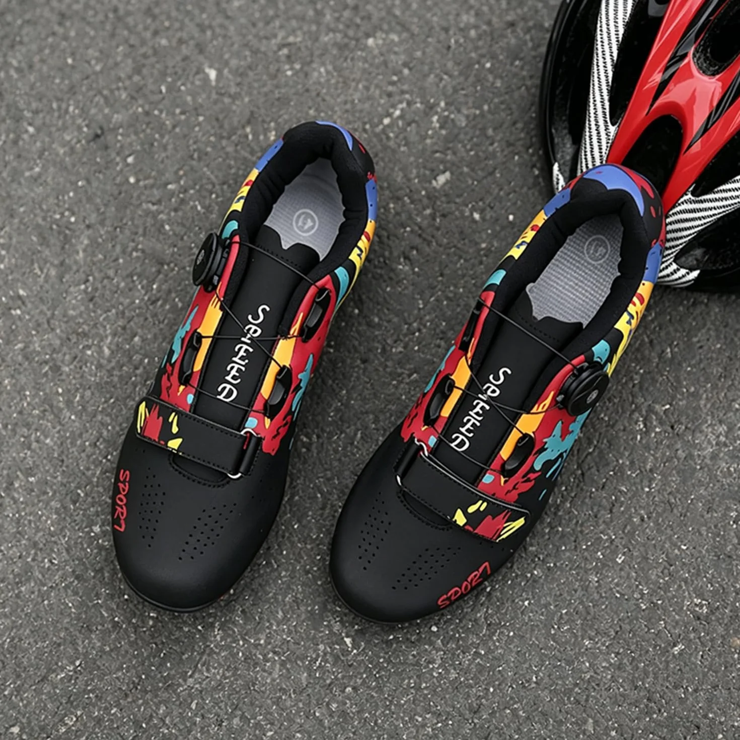 Zapatos de Ciclismo Unisex Adulto Compatibles con Pedal SPD-SL y SPD/Look KEO Cleats 36-47