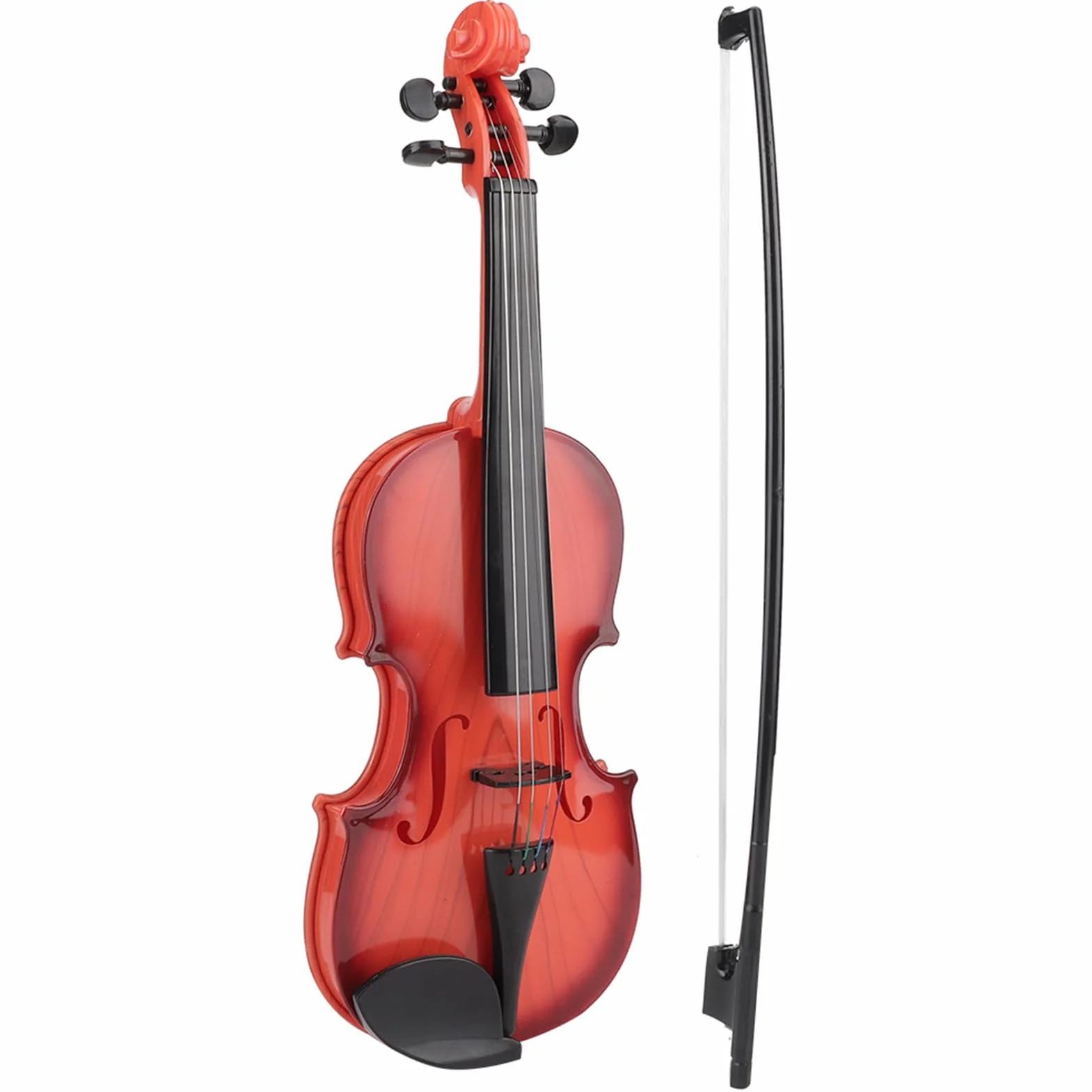 Generic Juguete de Violín Musical para niños Cuerda Ajustable Desarrollar Práctica de Instrumentos para Entretenimiento Infantil ABS 15,4 X 5,3 X 2,2 Pulgadas (marrón Claro)