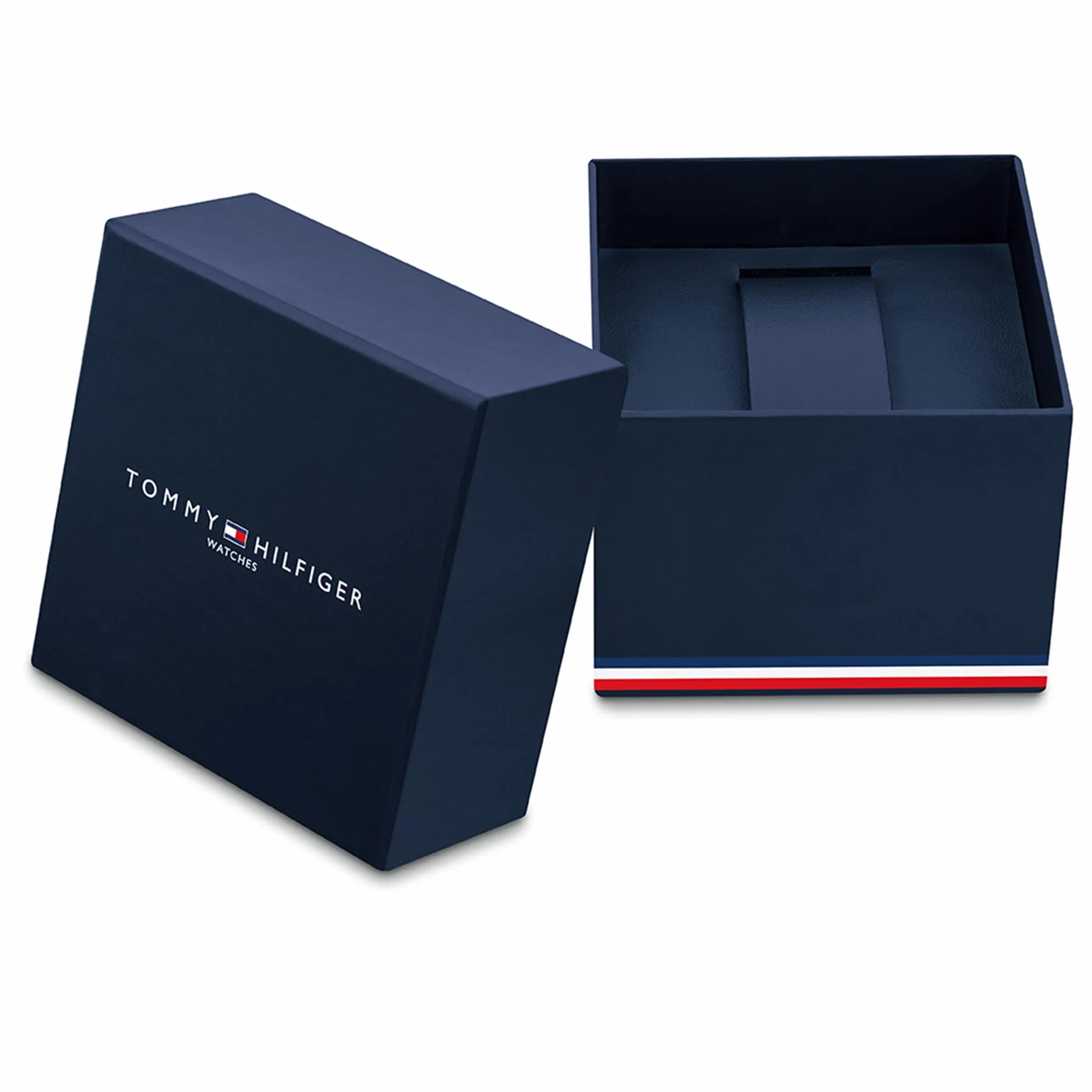 Tommy Hilfiger Reloj Cuarzo Tres Manecillas Jóvenes Correa Acero Inoxidable Silicona Plateado Azul Rosa Negro