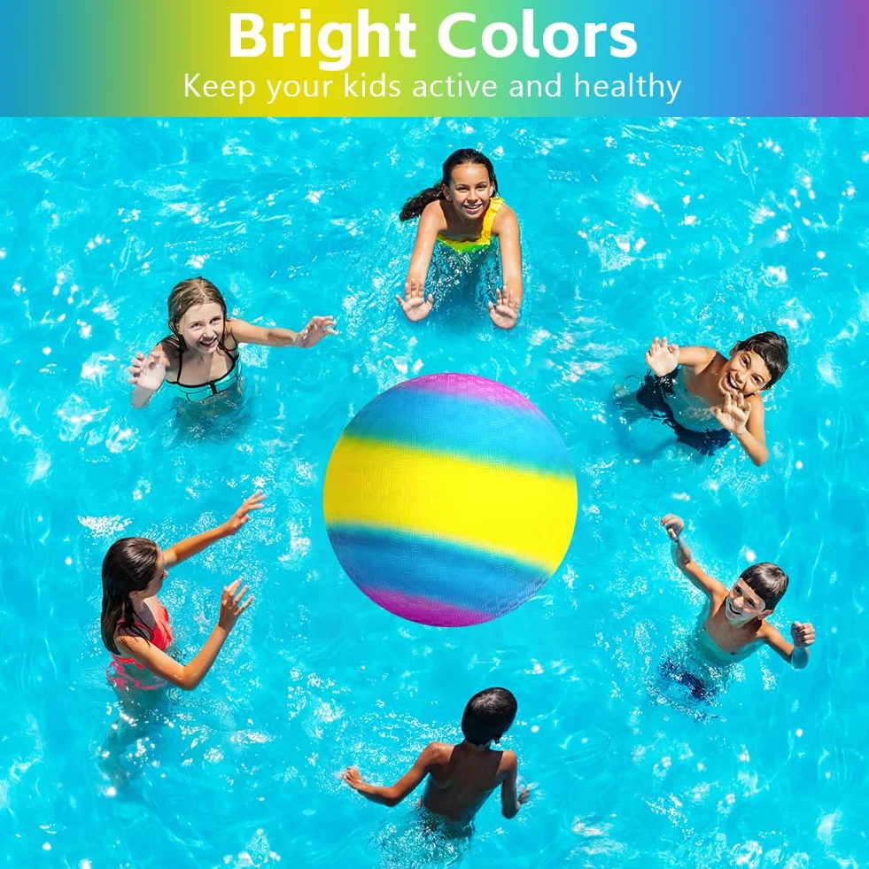 OSDUE Bola Arcoiris Pelota De Inflable, Pelotas de PVC Juguete Pelota Hinchable, Pelota de Playa de 8.6 Pulgadas Balones de Agua Bola de Juego Balon Interior y Exterior (Azul-Violeta)